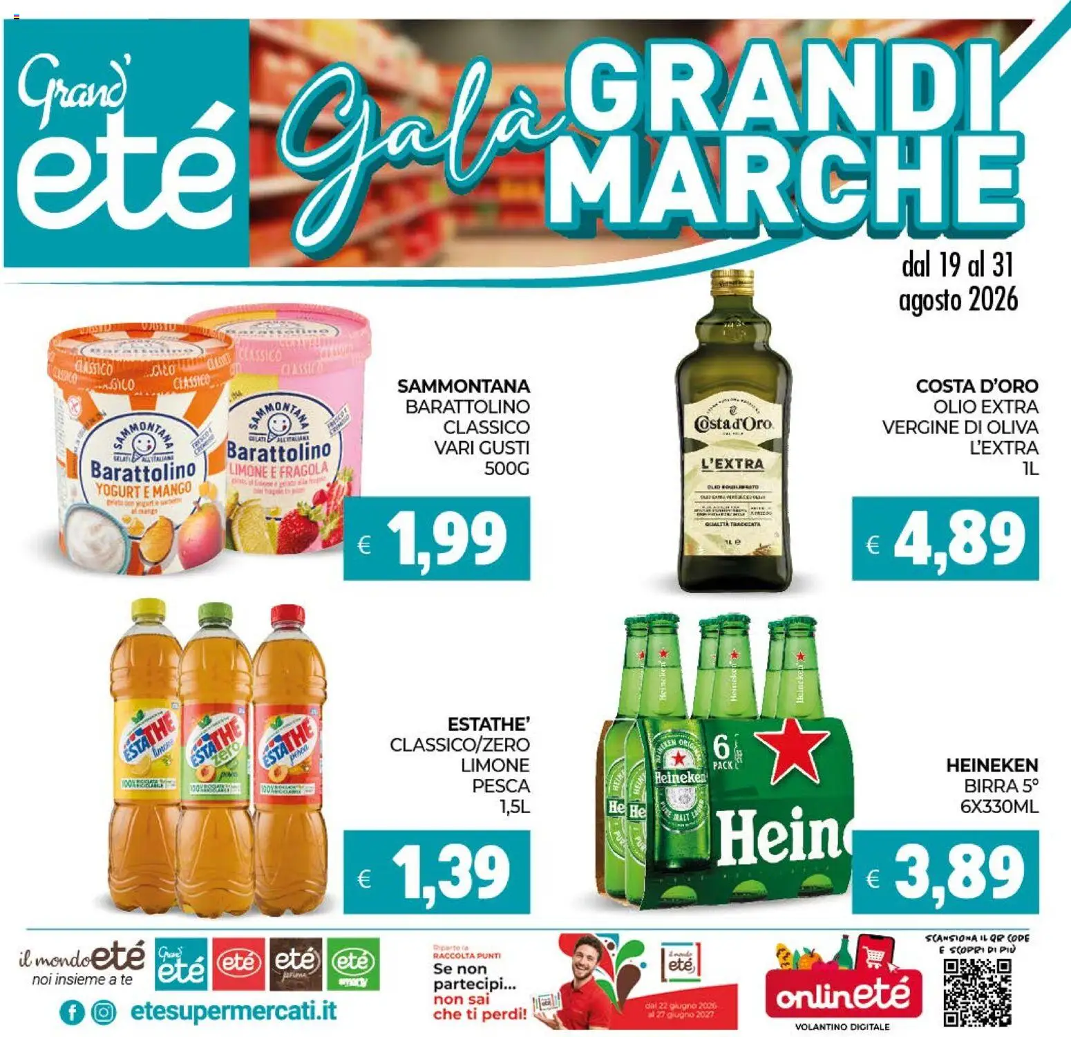 Volantino Eté del 19/08/2026 | Pagina: 1 | Prodotti: Yogurt, Birra, Tè, Limone