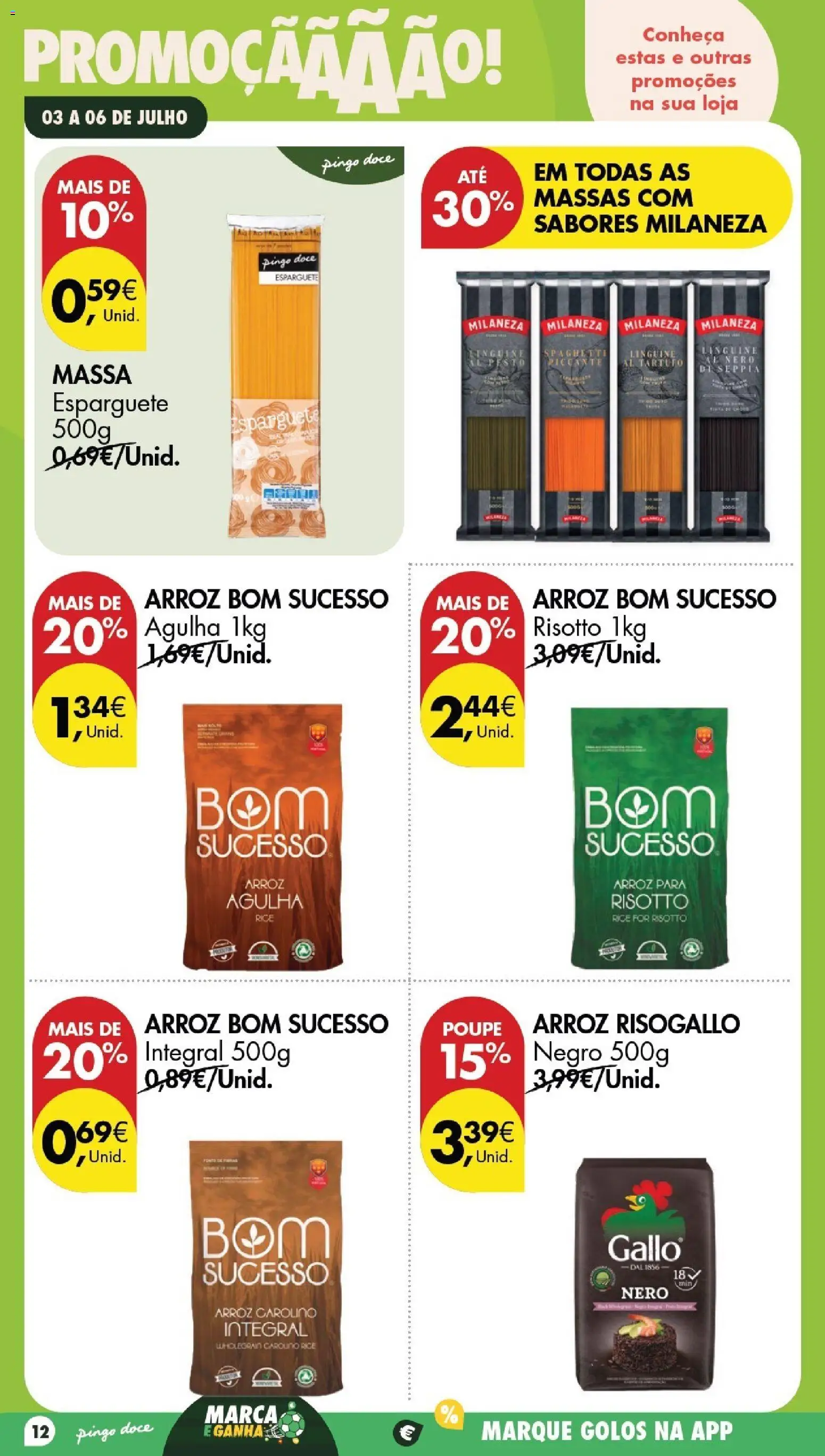 Pingo Doce Poupe este Fim de Semana │ válido de 03/07/2026 | Página: 10 | Produtos: Esparguete, Milaneza, Arroz, Massa