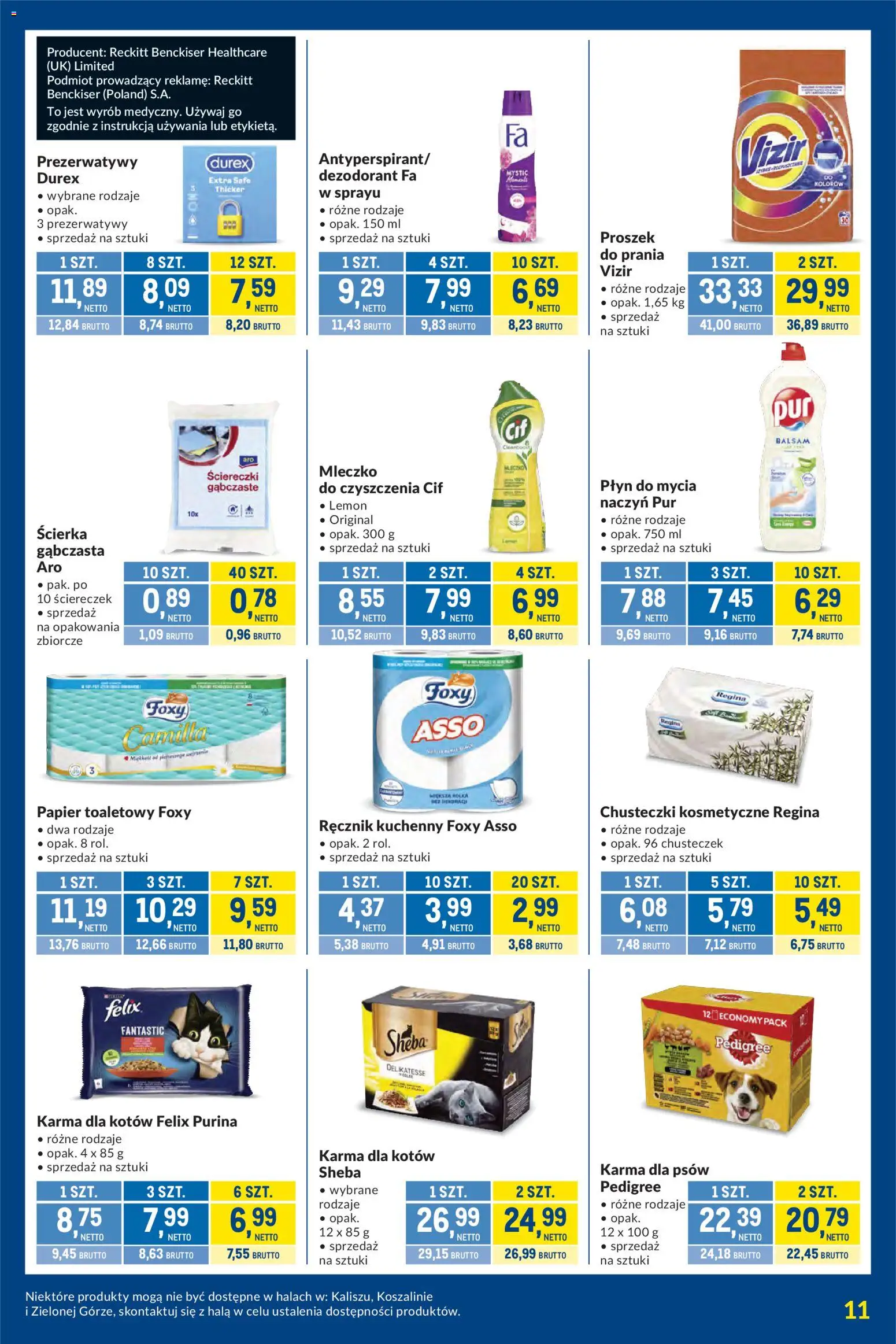 Makro gazetka - Kupujesz więcej płacisz mniej od 04.08.2026 | Strona: 11 | Produkty: Prezerwatywy, Papier toaletowy, Dezodorant, Karma dla psów