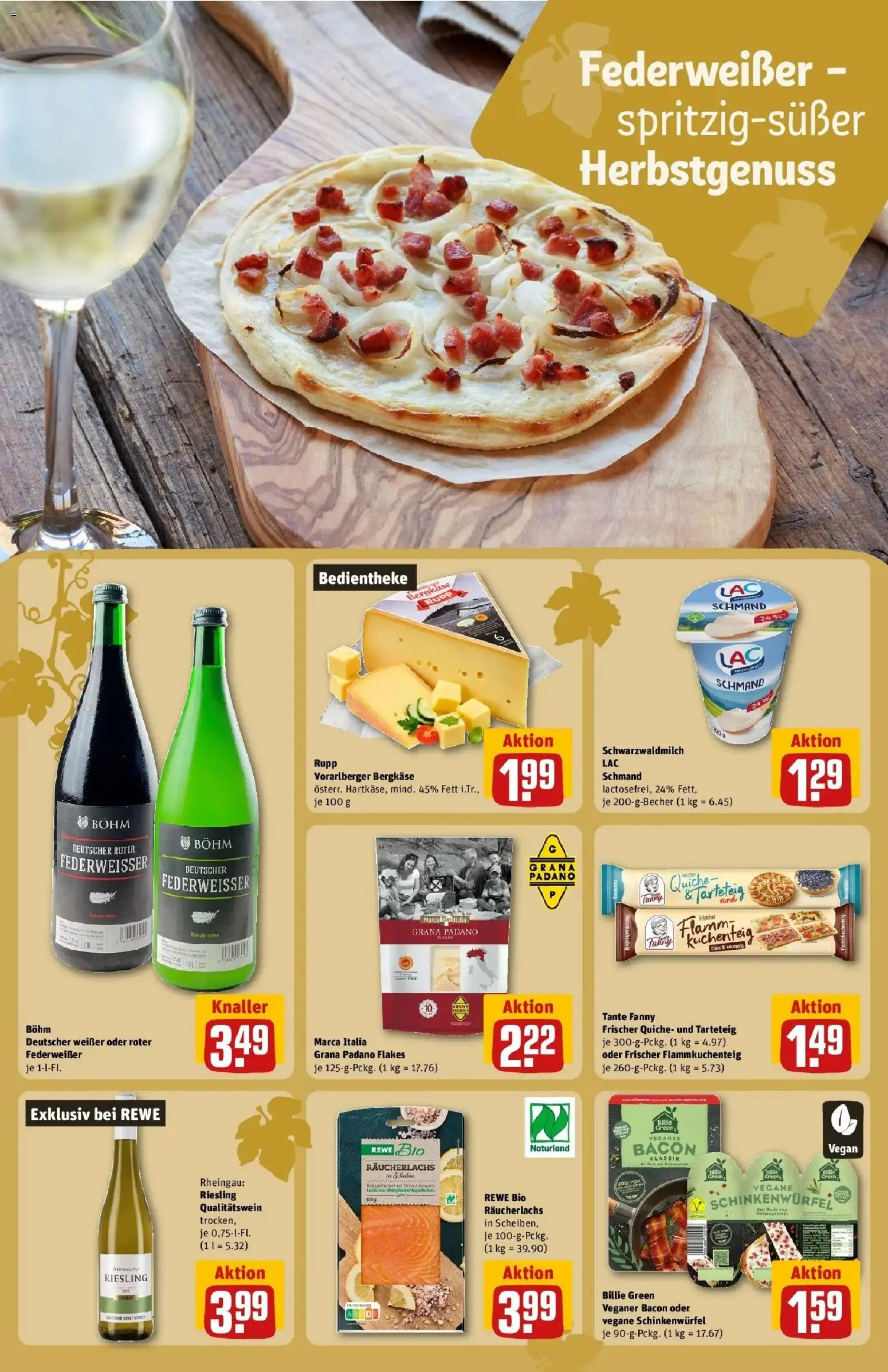 REWE Prospekt ab 21.09.2026 zum Blättern » Angebote | Seite: 26 | Produkte: Grana Padano, Räucherlachs