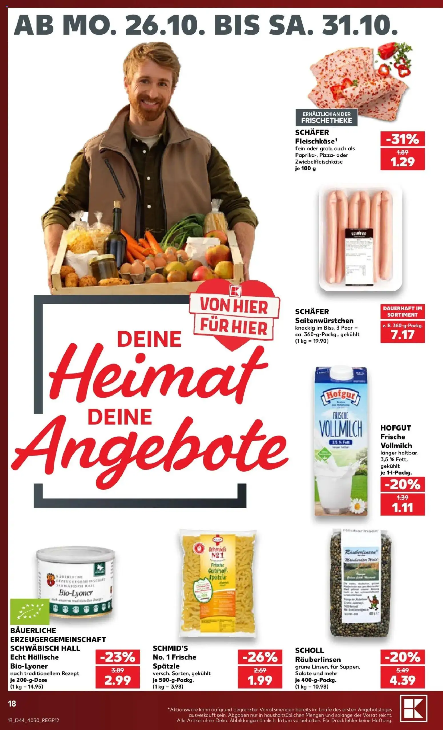 Prospekt Kaufland ab 26.10.2026 » Angebote Online zum Blättern | Seite: 22 | Produkte: Pizza
