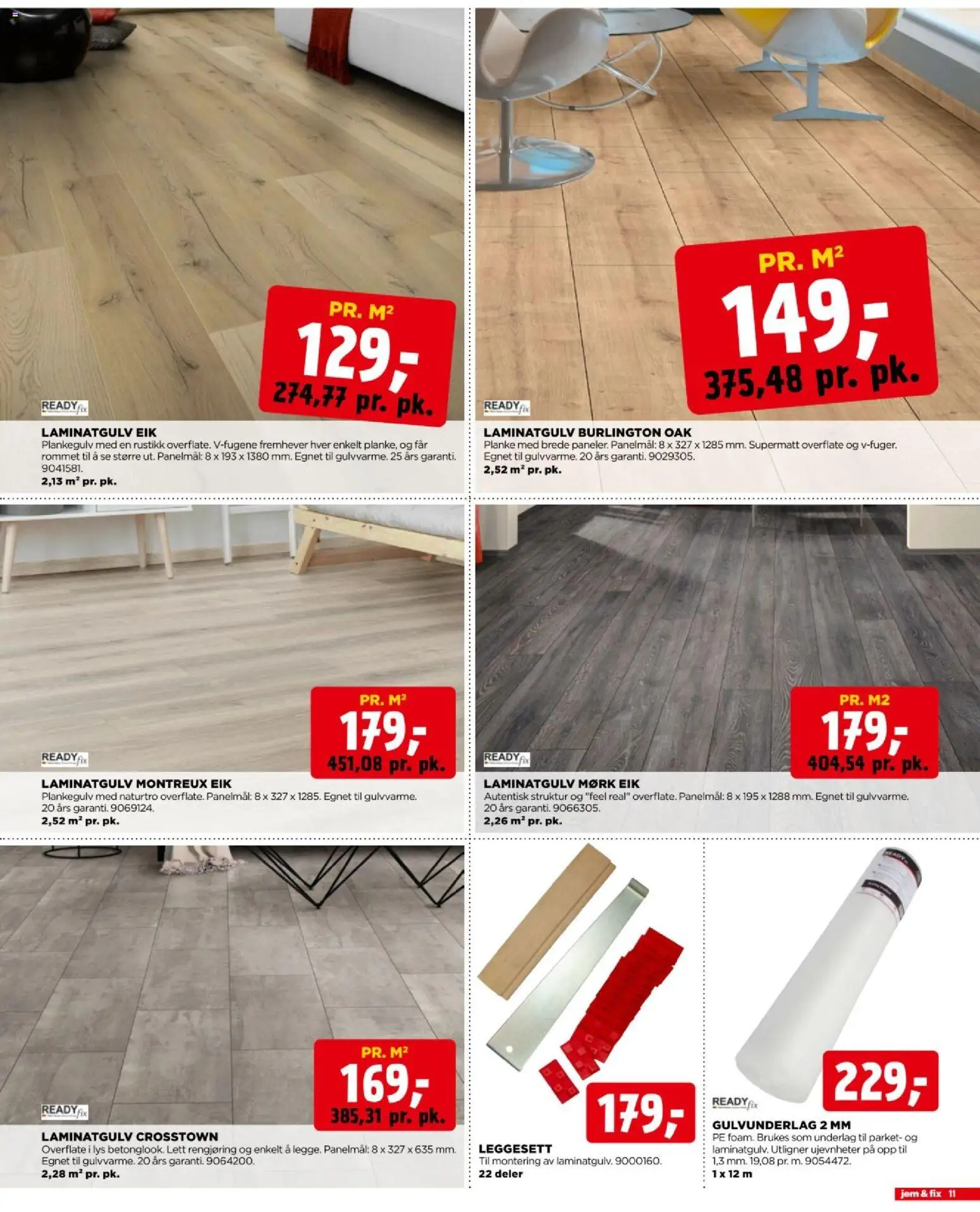 {H1} | Side: 11 | Produkter: Laminatgulv, 1, Lys