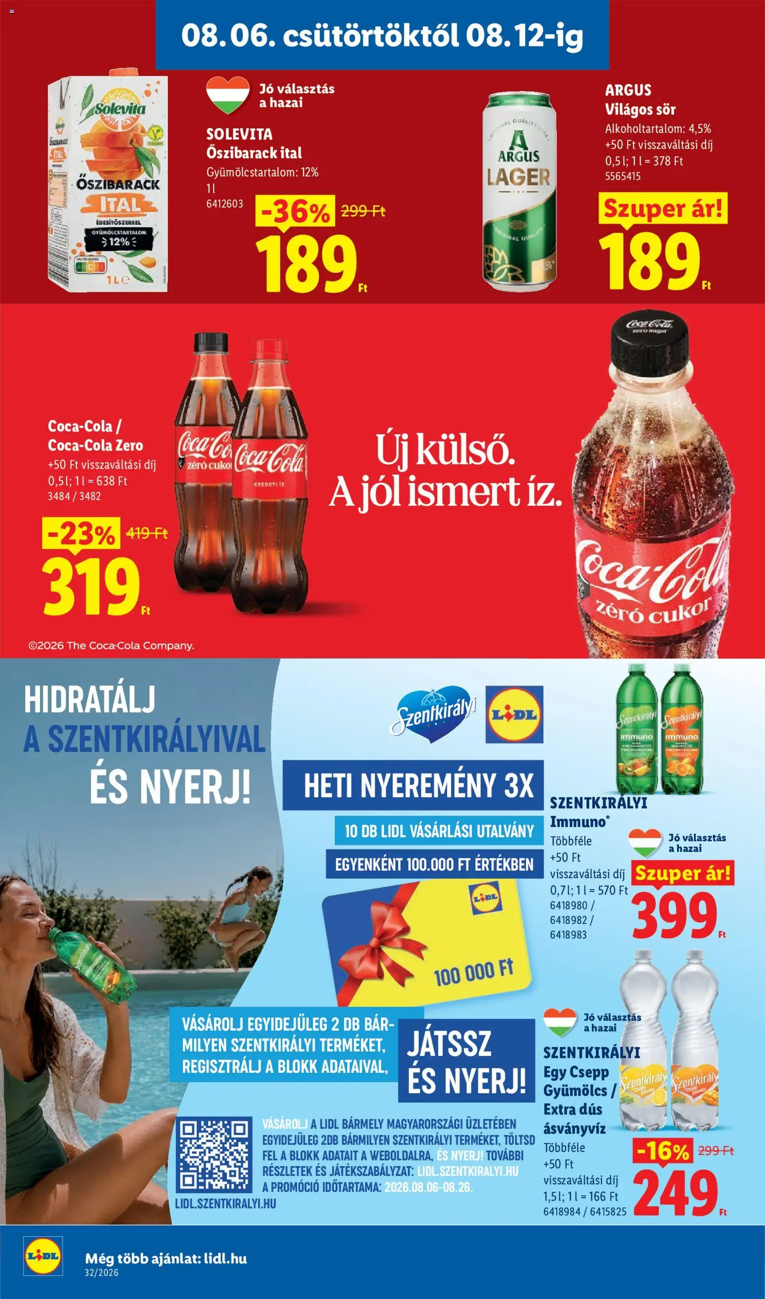 Lidl akciós ujság - amely érvényes a következő dátumtól: 2026.08.06. | Oldal: 16 | Termékek: Világos sör, Sör, Argus, Cukor