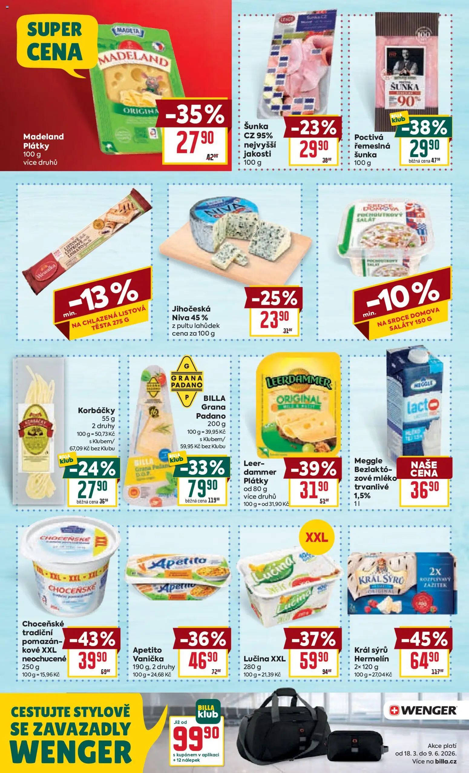 Billa Velký leták od 06.05.2026 | Strana: 16 | Produkty: Saláty, Mléko, Lučina, Leerdammer