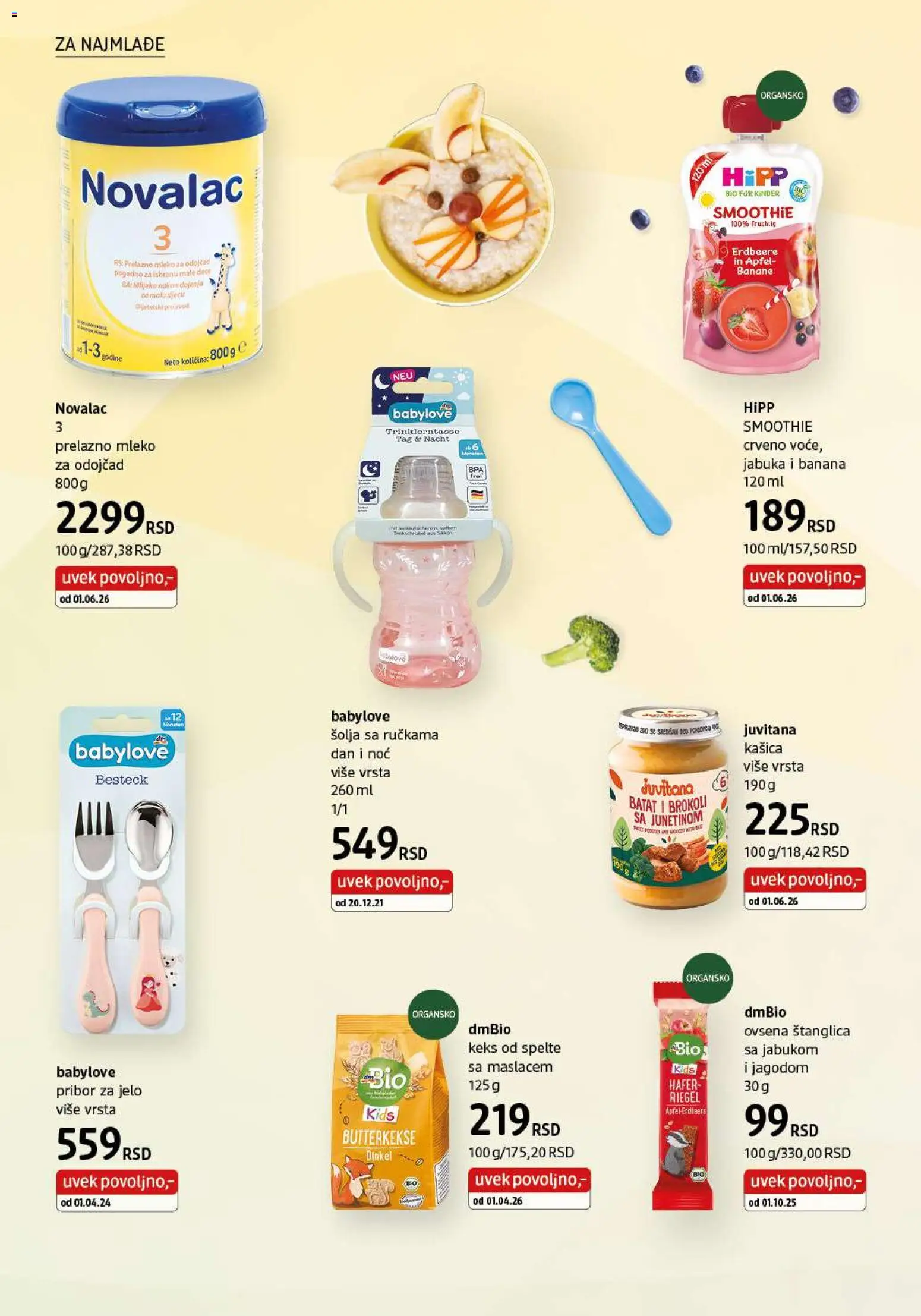 DM Drogerie katalog - važi od 01.08.2026 | Strana: 34 | Proizvode: Banana, Mleko, Šolja, Brokoli