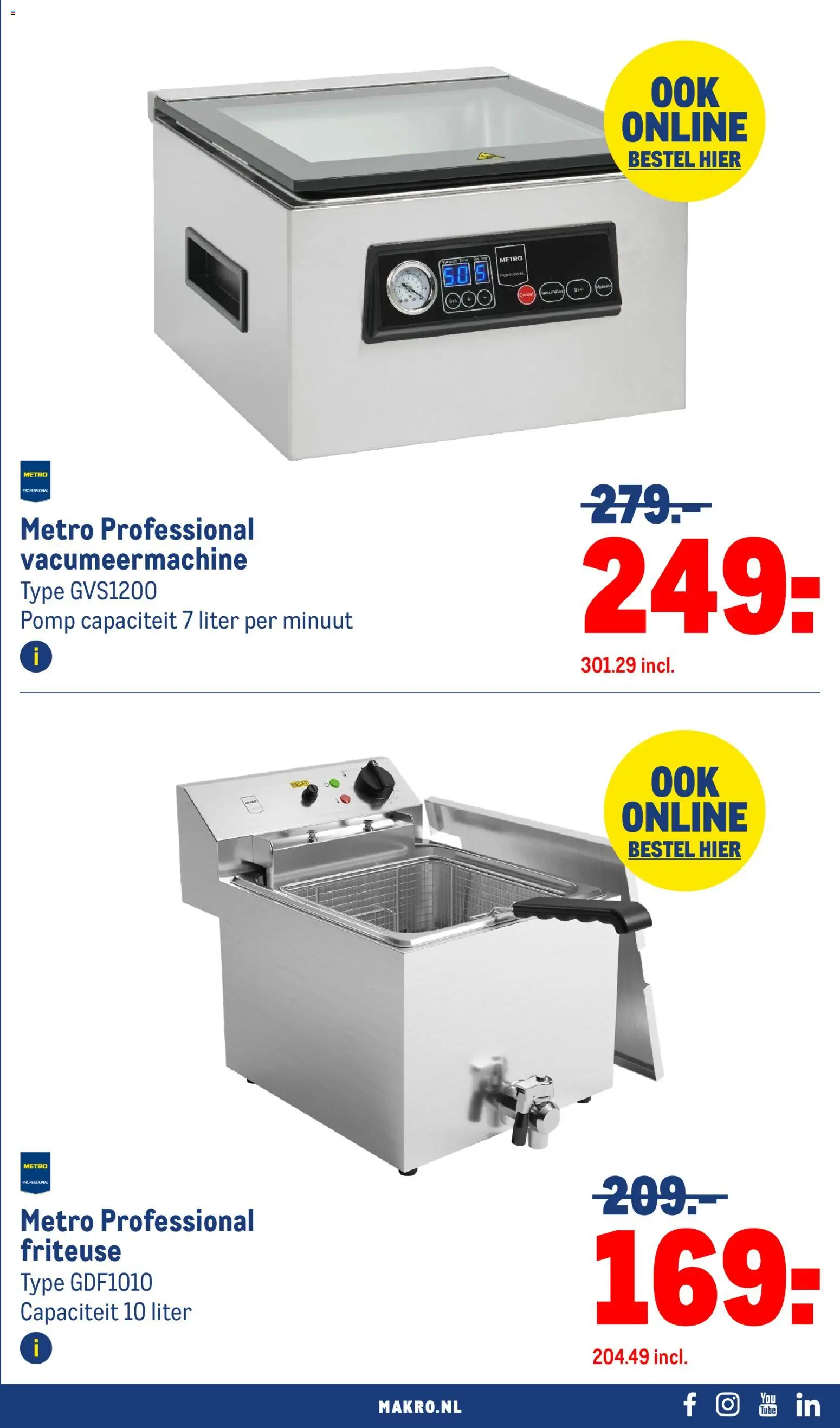 {H1} | Pagina: 73 | Producten: Vacumeermachine, Friteuse