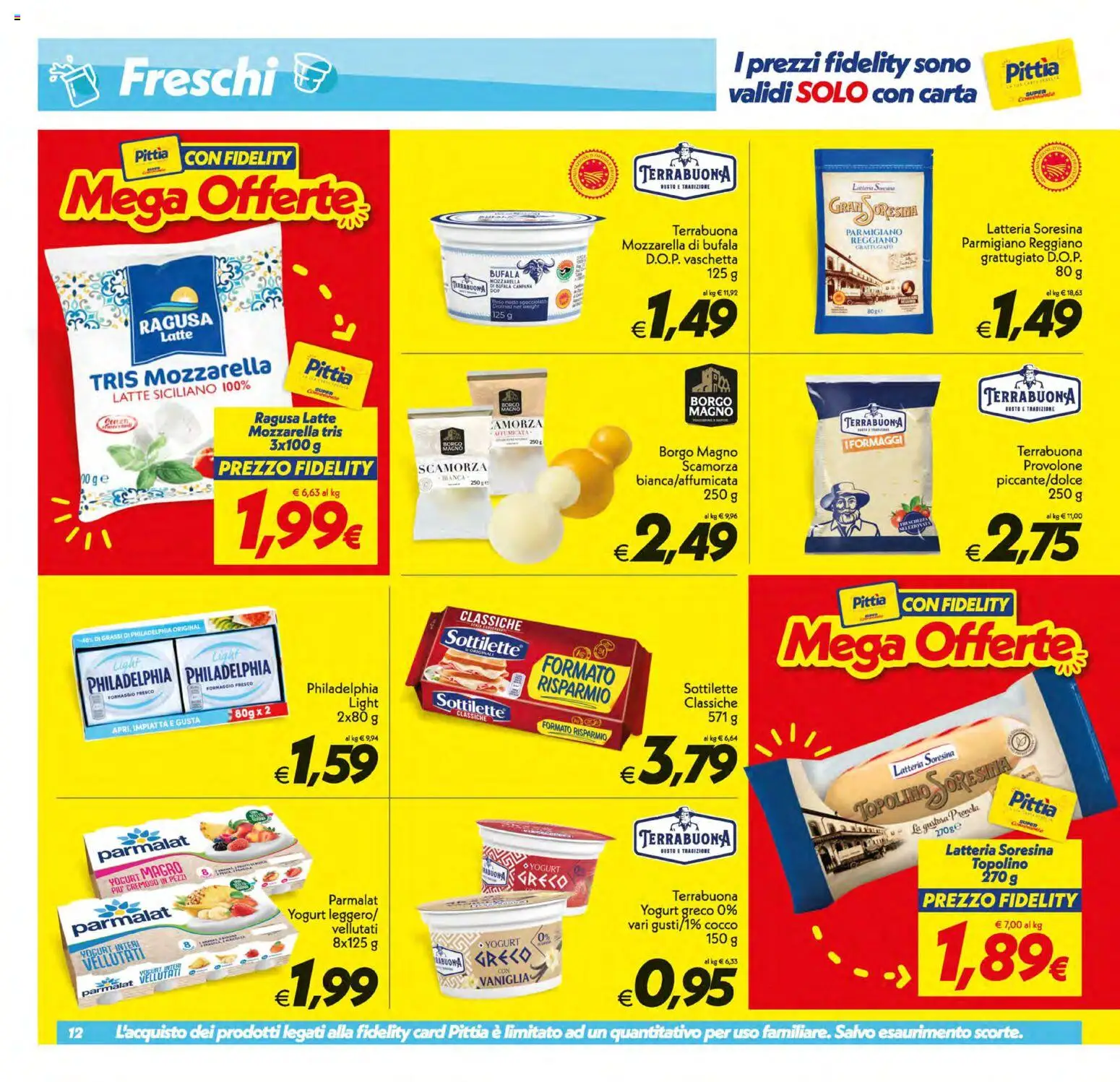 Volantino SuperConveniente del 08.05.2026 | Pagina: 12 | Prodotti: Yogurt greco, Mozzarella, Cocco, Parmigiano