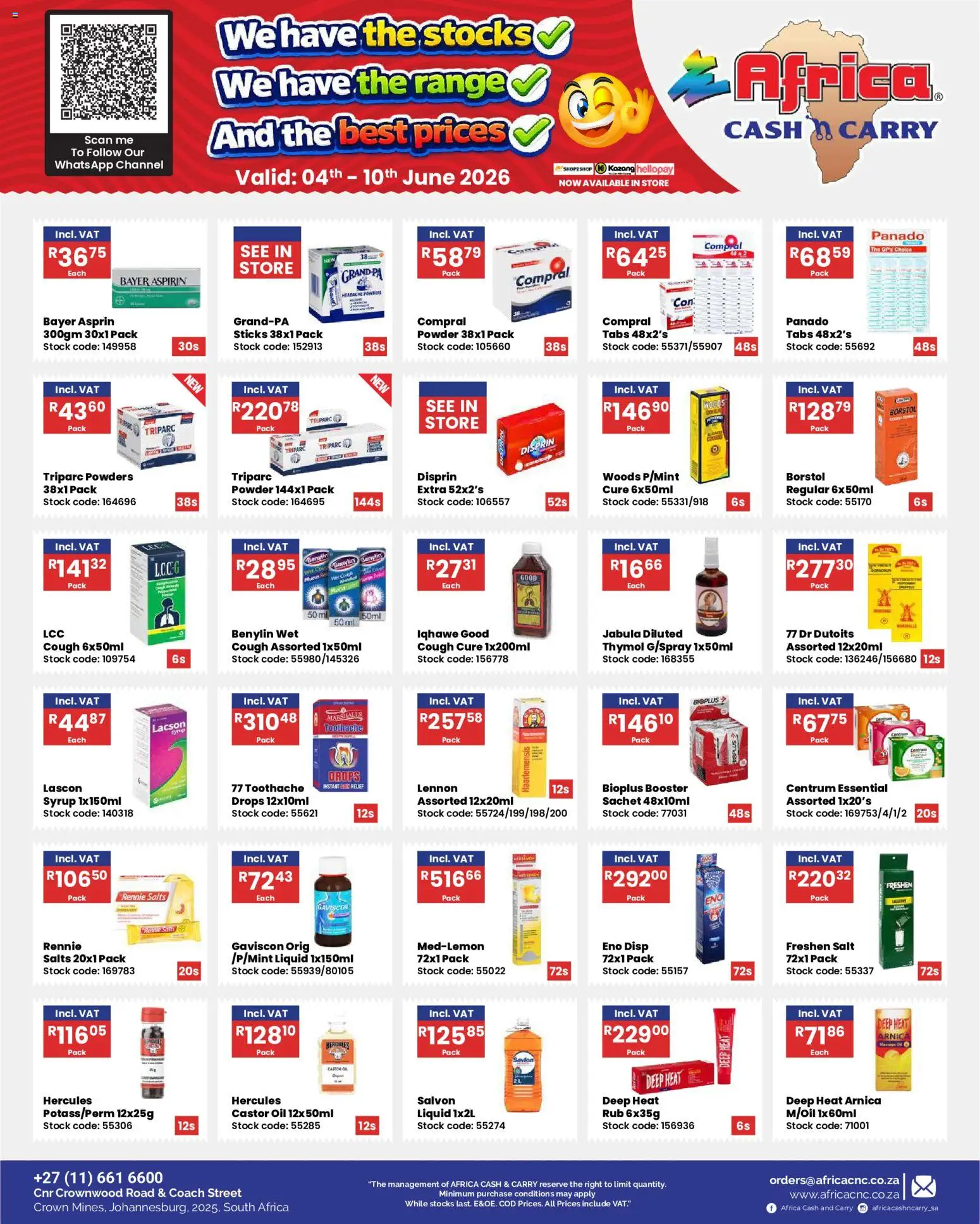 New Africa Cash & Carry catalogue – valid from 04.06.2026 | Page: 10 | Products: Oil, Powder, Stock, Salt
