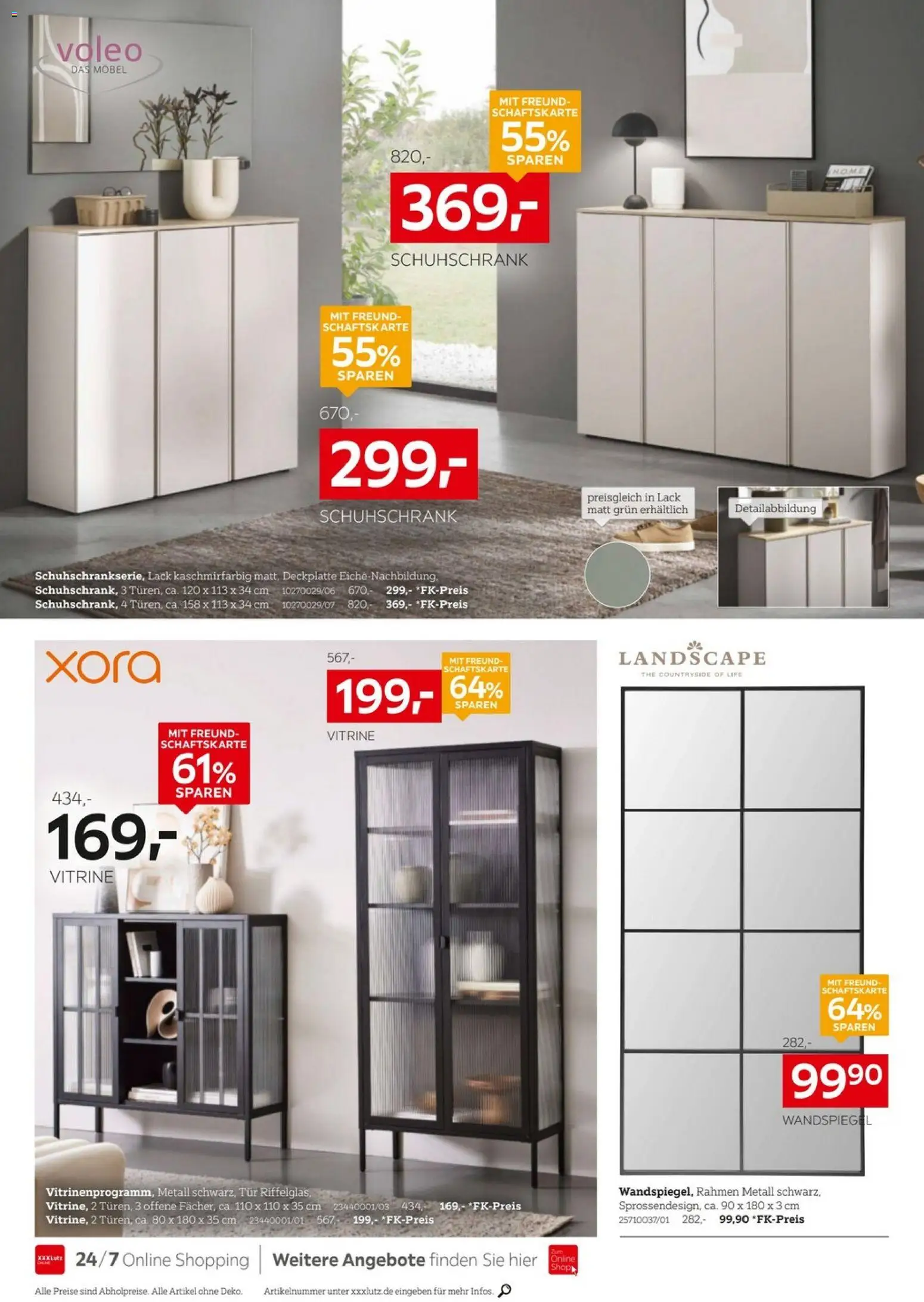 XXXLutz Aufbewahrung & Deko – gültig ab 12.09.2026 | Seite: 8 | Produkte: Vitrine, Wandspiegel, Tür