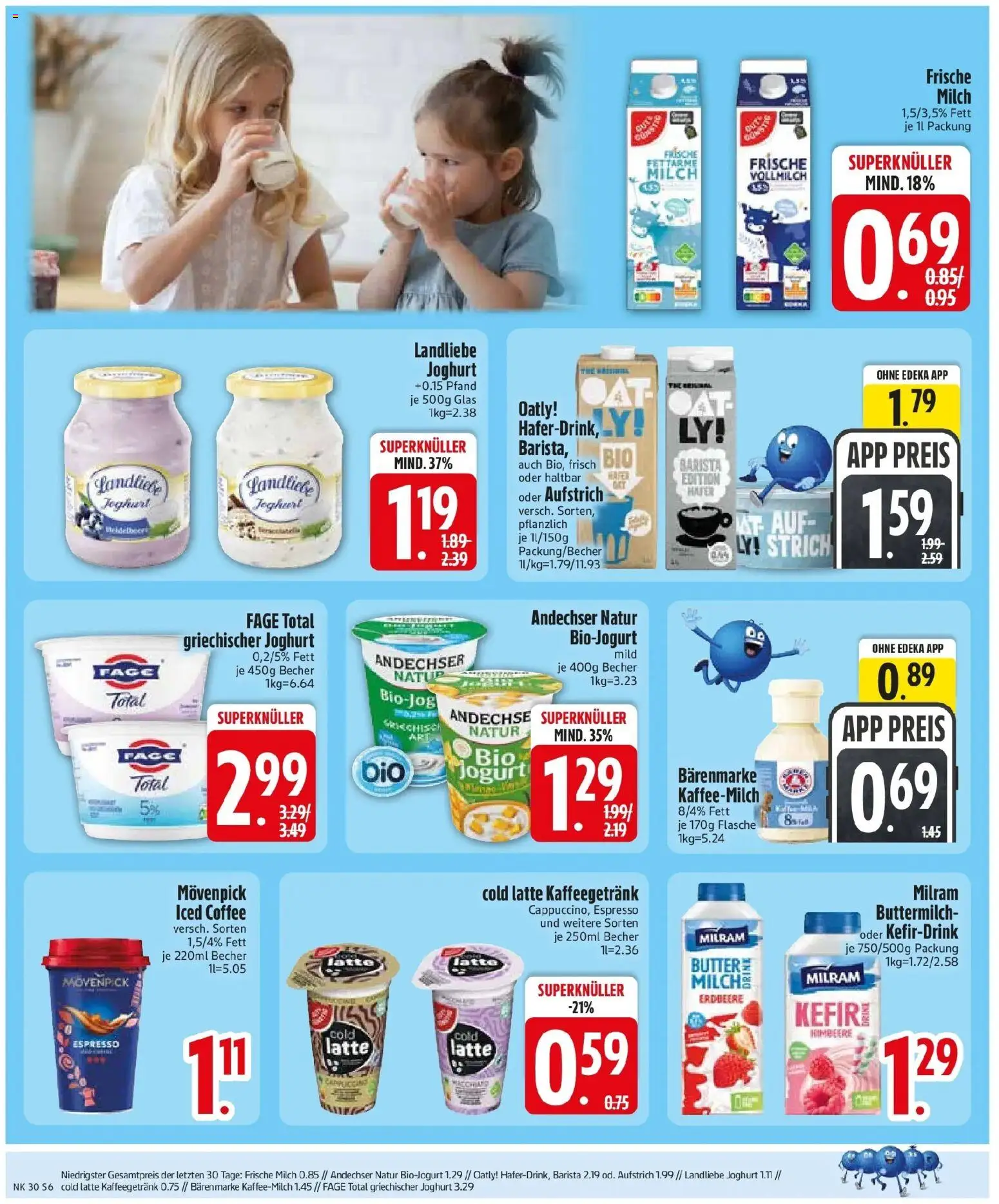 Edeka prospekt Essenbach – gültig ab 20.07.2026 | Seite: 8 | Produkte: Buttermilch, Milch, Milram, Oatly