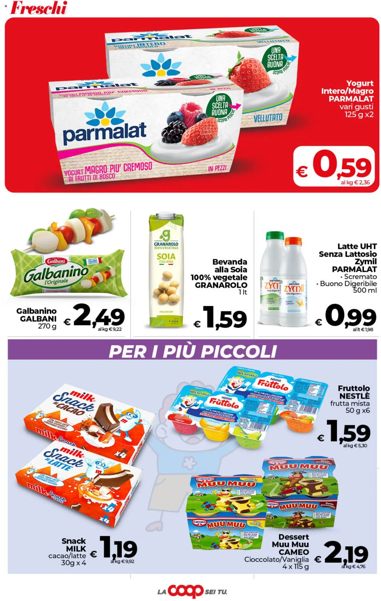 Volantino COOP del 21/08/2026 | Pagina: 14 | Prodotti: Yogurt, Yogurt magro, Dessert, Senza lattosio
