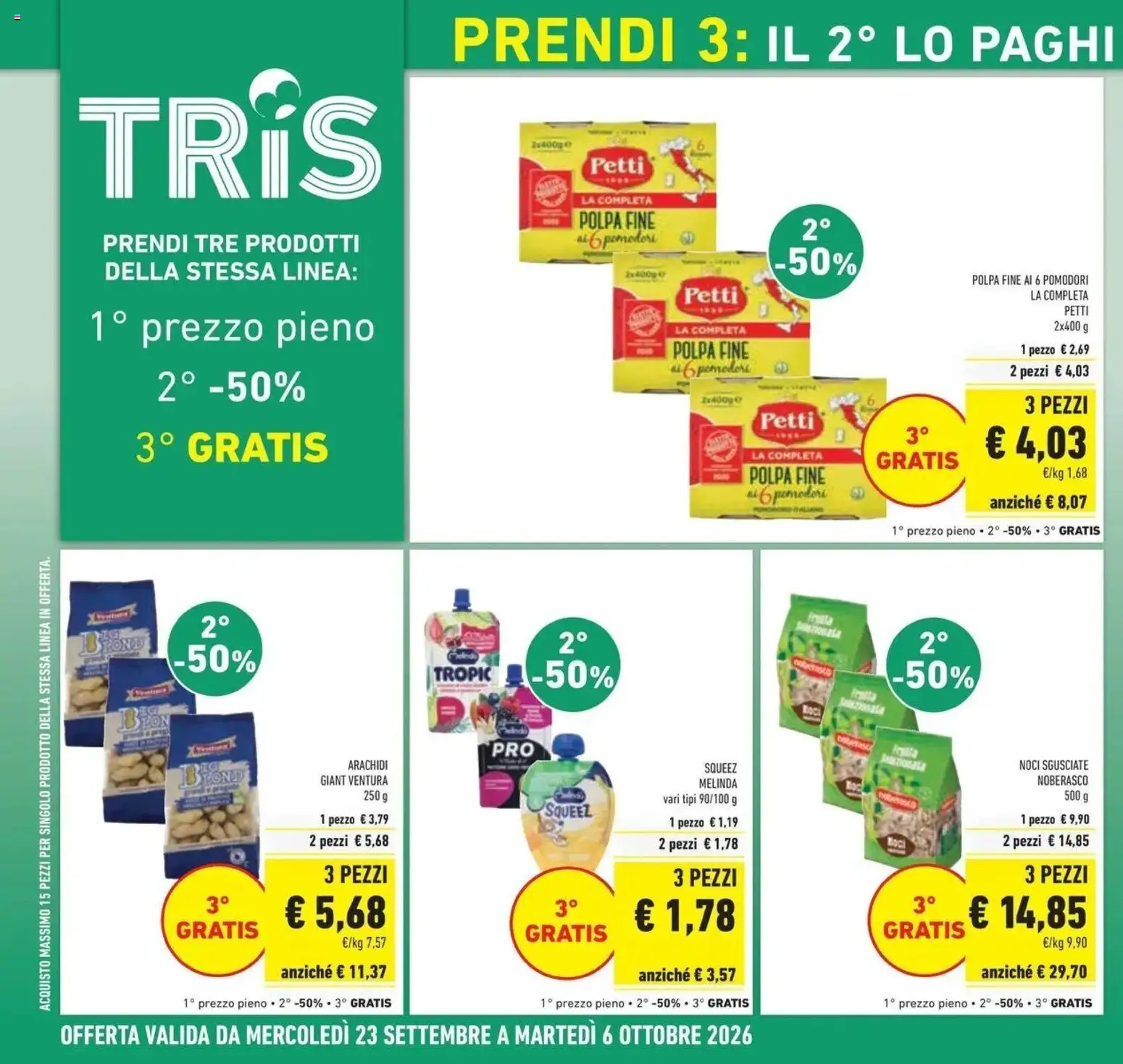 Volantino Conad del 23/09/2026 | Pagina: 10 | Prodotti: Pomodori, Noci, Arachidi