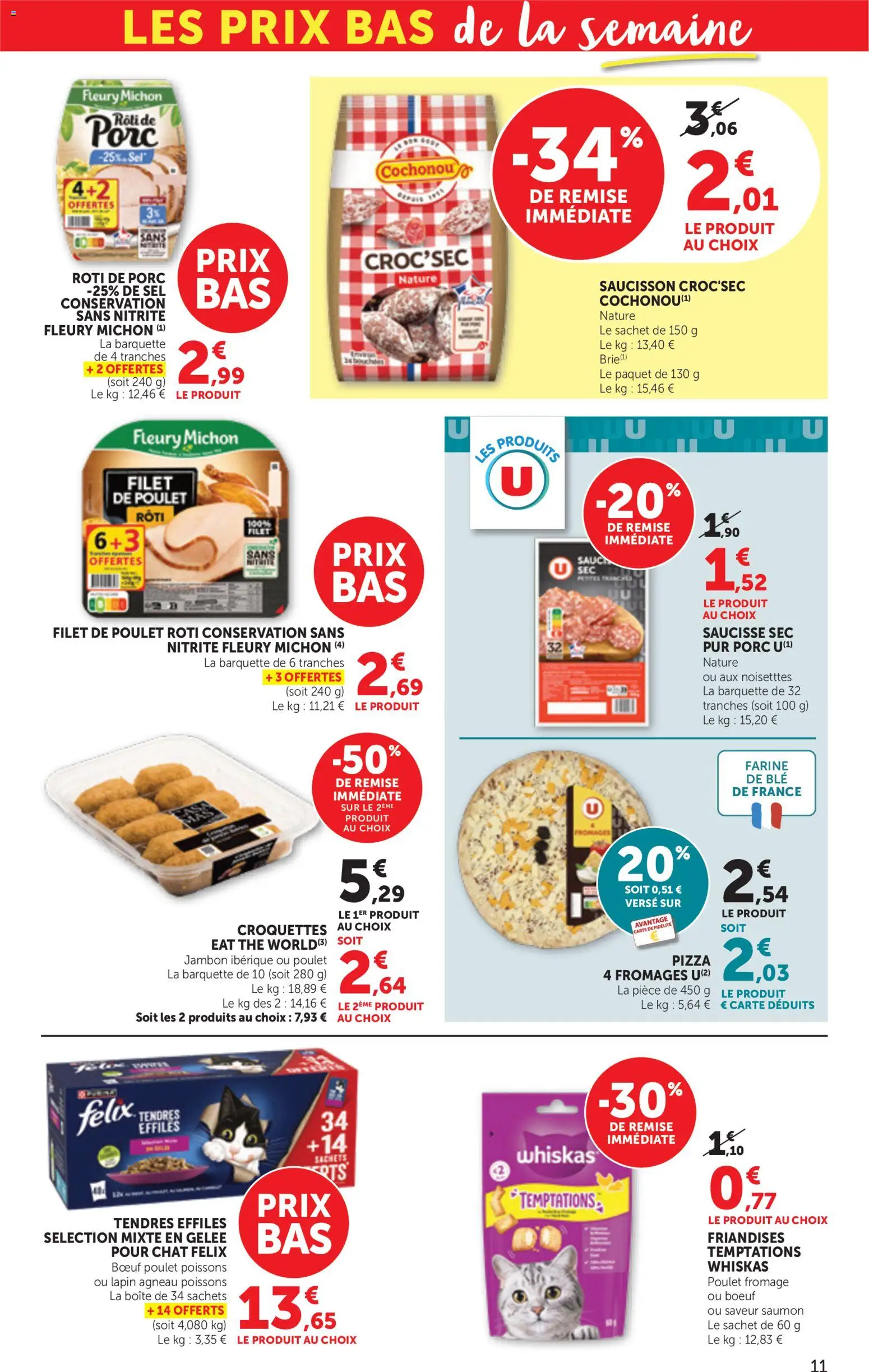 {H1} | Page: 11 | Produits: Saucisson, Jambon, Porc, Thé