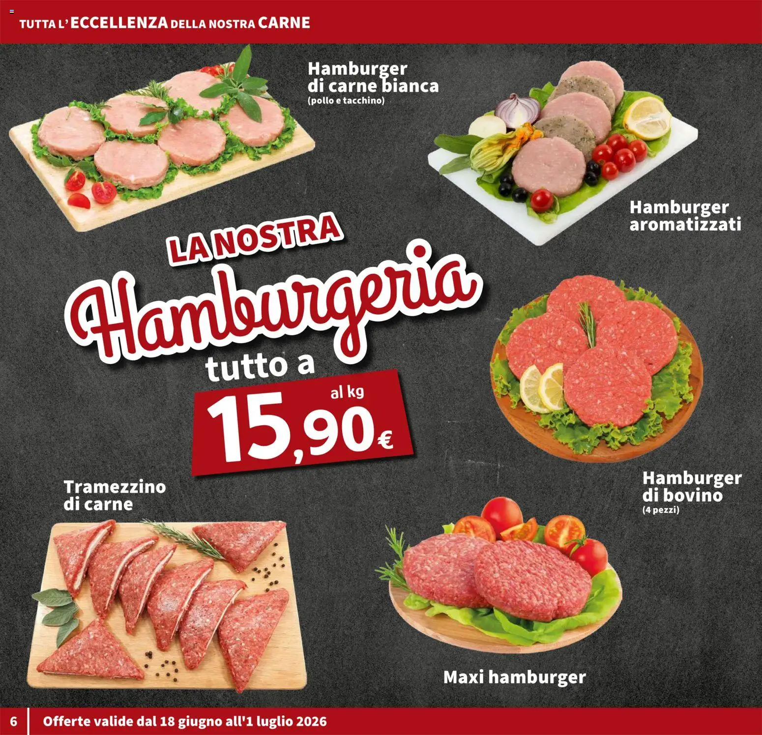 Volantino SIGMA del 18.06.2026 | Pagina: 6 | Prodotti: Pollo, Tacchino, Tramezzino, Hamburger