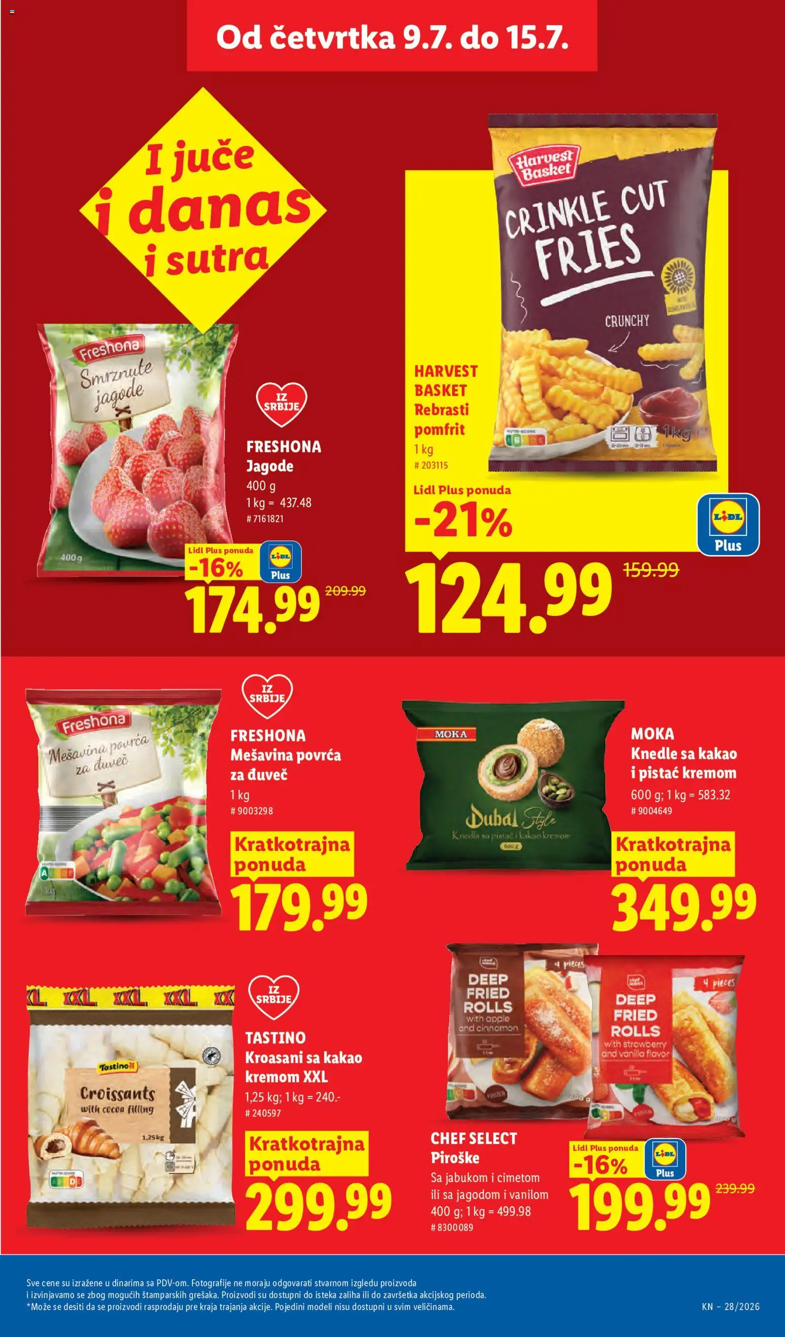 Lidl katalog - važi od 09.07.2026 | Strana: 27 | Proizvode: Jagode, Pomfrit, Knedle