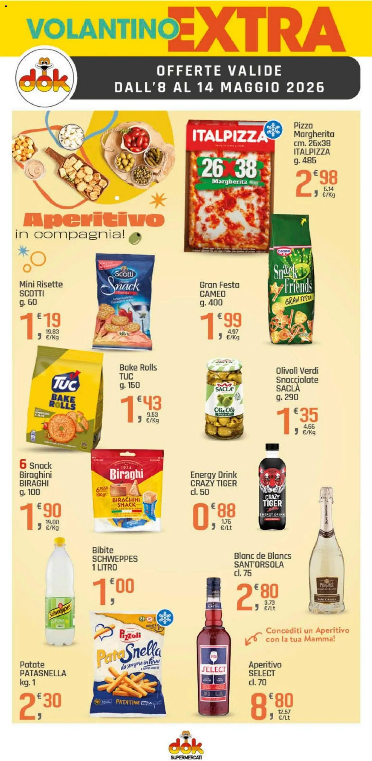 Volantino DOK del 04.05.2026 | Pagina: 13 | Prodotti: Pizza, Patatine, Bibite, Aperitivo