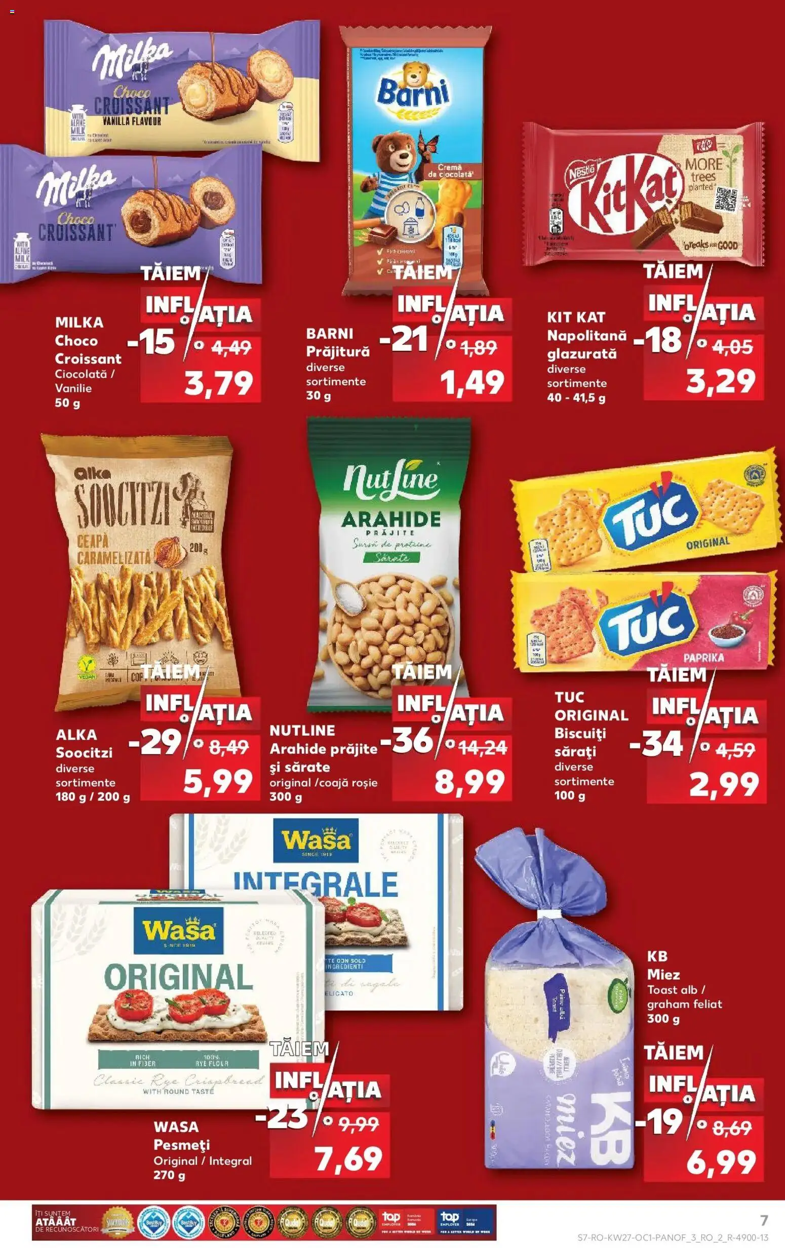 Noul catalog Kaufland – valabil de la 01.07.2026 | Pagină: 7 | Produse: Alba, Prăjitură, Cremă, Pâine