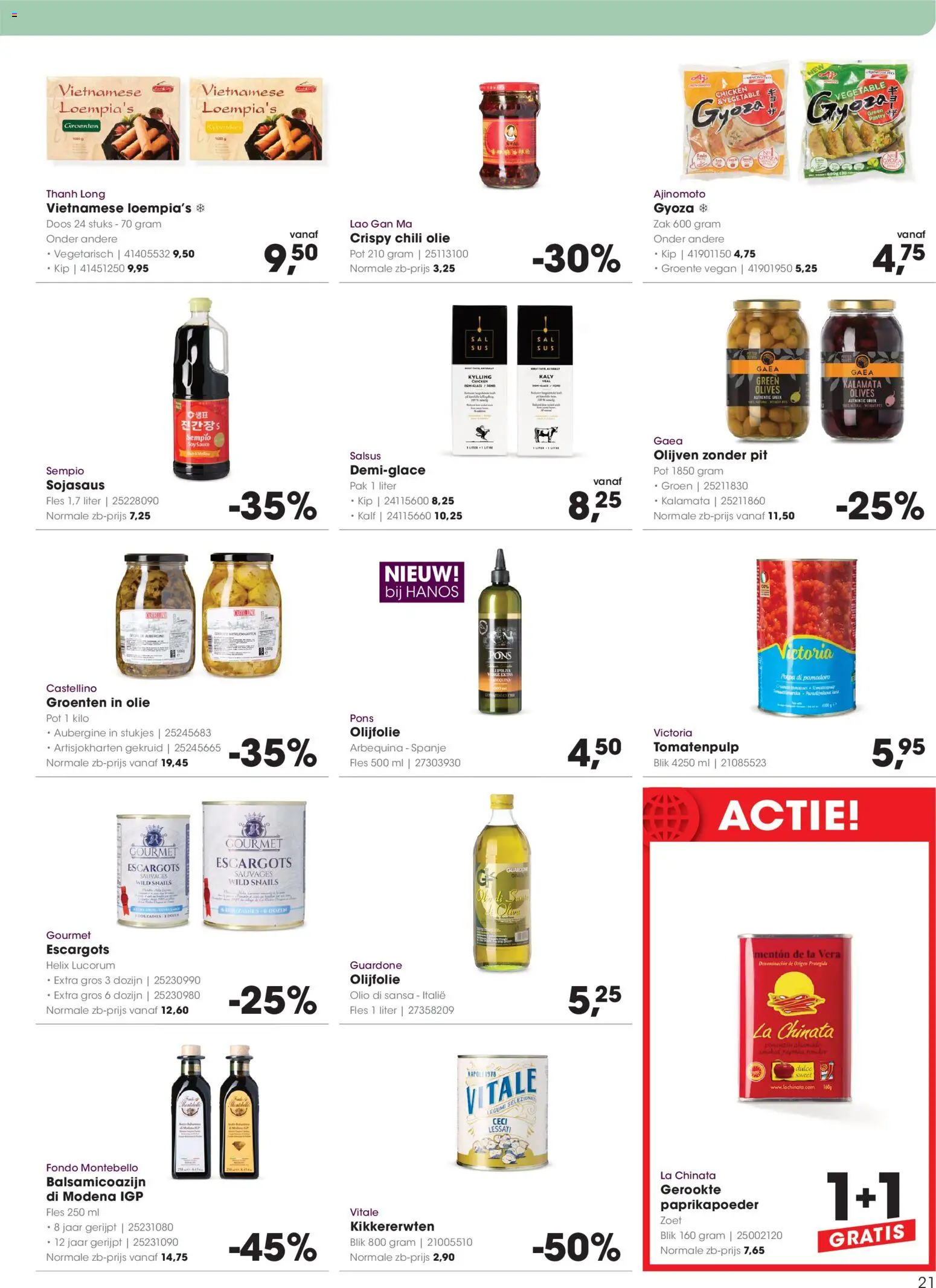 {H1} | Pagina: 21 | Producten: Olie, Fles, Olijfolie, Kip