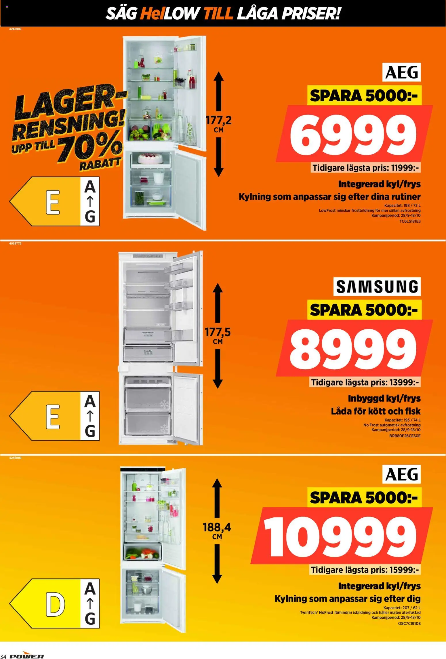 Power reklamblad aktuell från 28/09/2026 | Sida: 34 | Produkter: Såg, Fisk, Låda, Kött