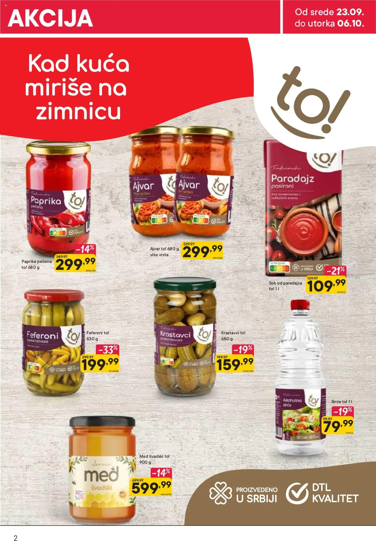 PerSu katalog - važi od 23.09.2026 | Strana: 2 | Proizvode: Ajvar, Med, Sok, Feferoni