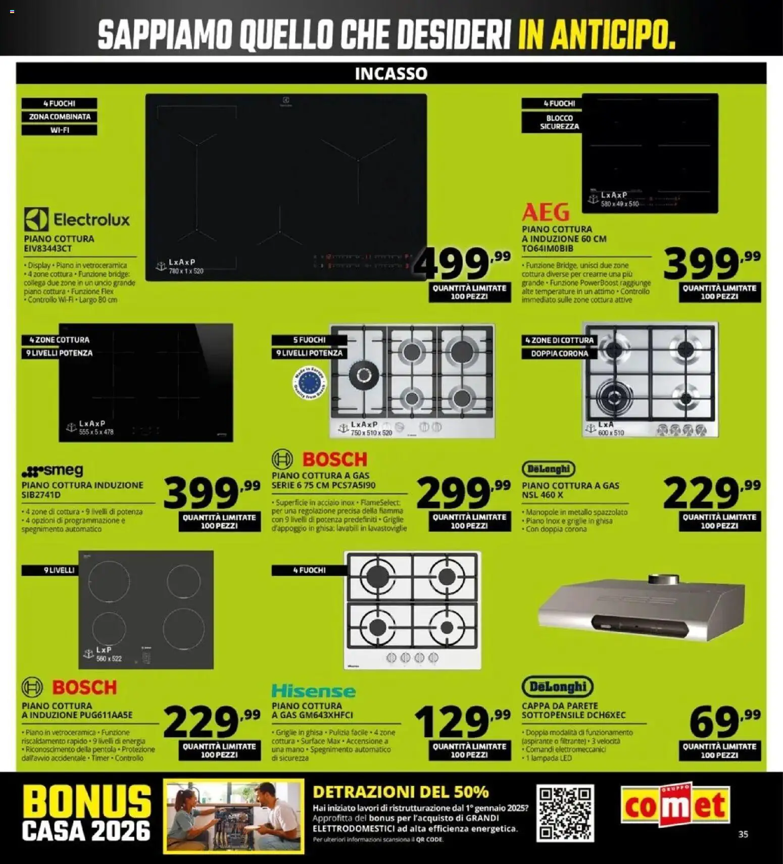 Nuovo Comet Black Friday dal 29/10/2026 > offerte anteprima 🛍️ | Pagina: 35 | Prodotti: Piano cottura a induzione, Piano cottura, Lampada, Piano cottura induzione