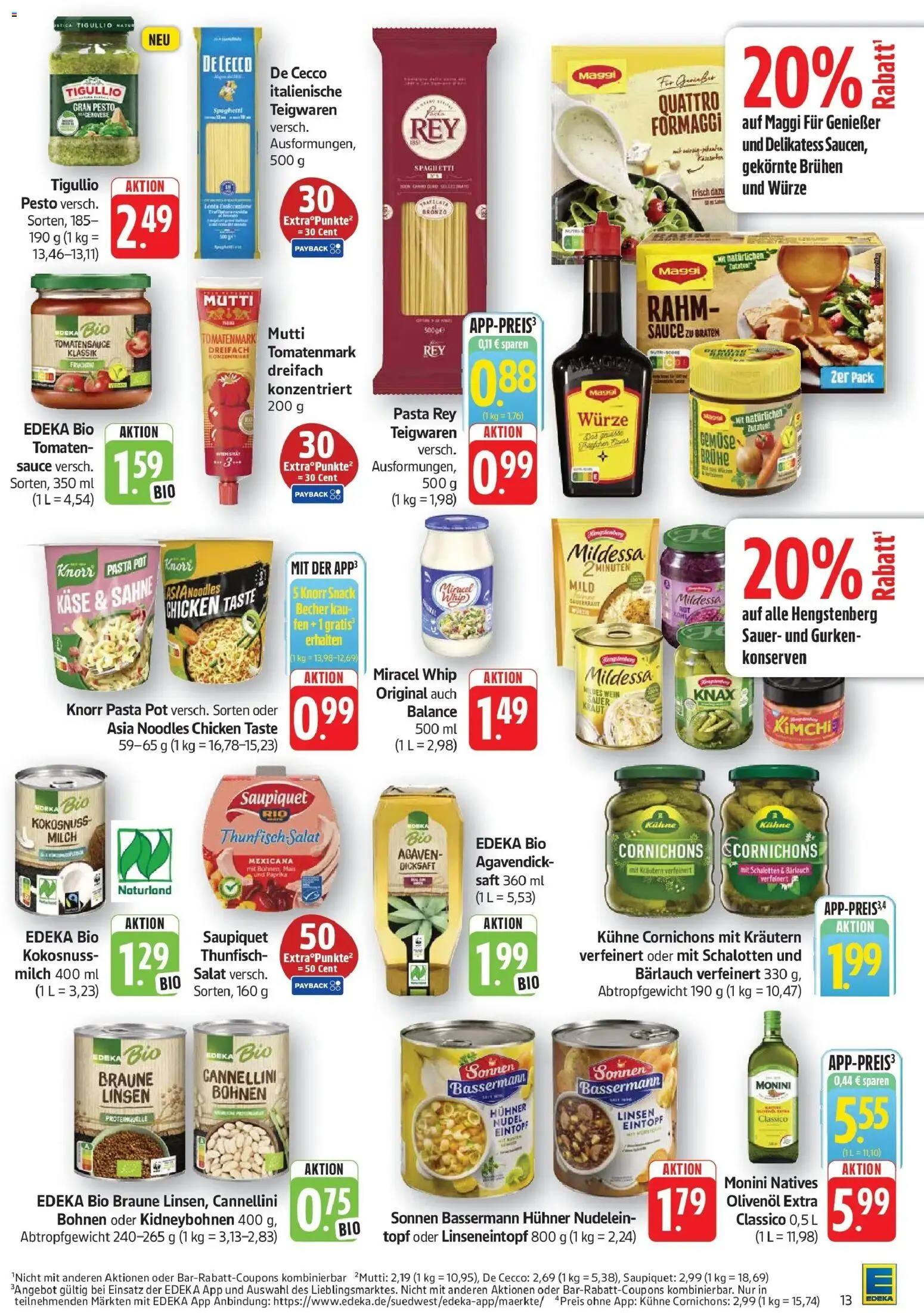 Edeka Prospekt Geislingen (ab 07.09.2026) » Angebote Online | Seite: 13 | Produkte: Thunfisch, Brühe, Gemüse, Gurken