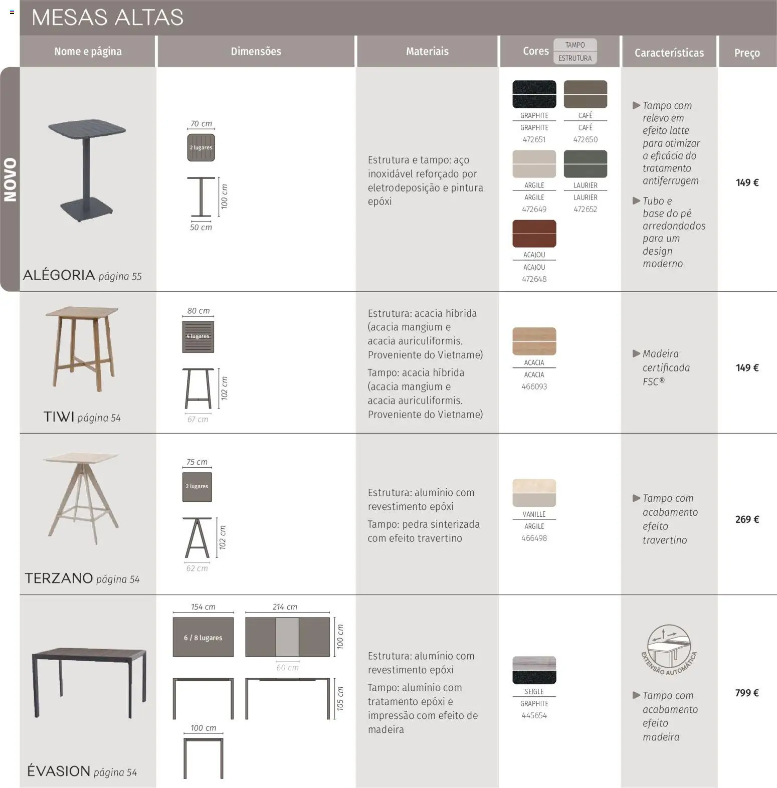 Hôma - Catálogo Hespéride │ válido de 11.05.2026 | Página: 90 | Produtos: Mesa, Cadeira