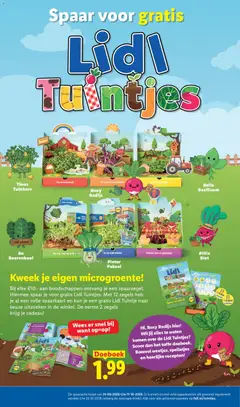 Bo Boerenkool, A potted plant with kale and a Lidl winkel sign. - Voorbeeld van een folder van Lidl, geldig van 31-08-2026 | Pagina: 4 | Producten: Boerenkool, Biet, Boerderij