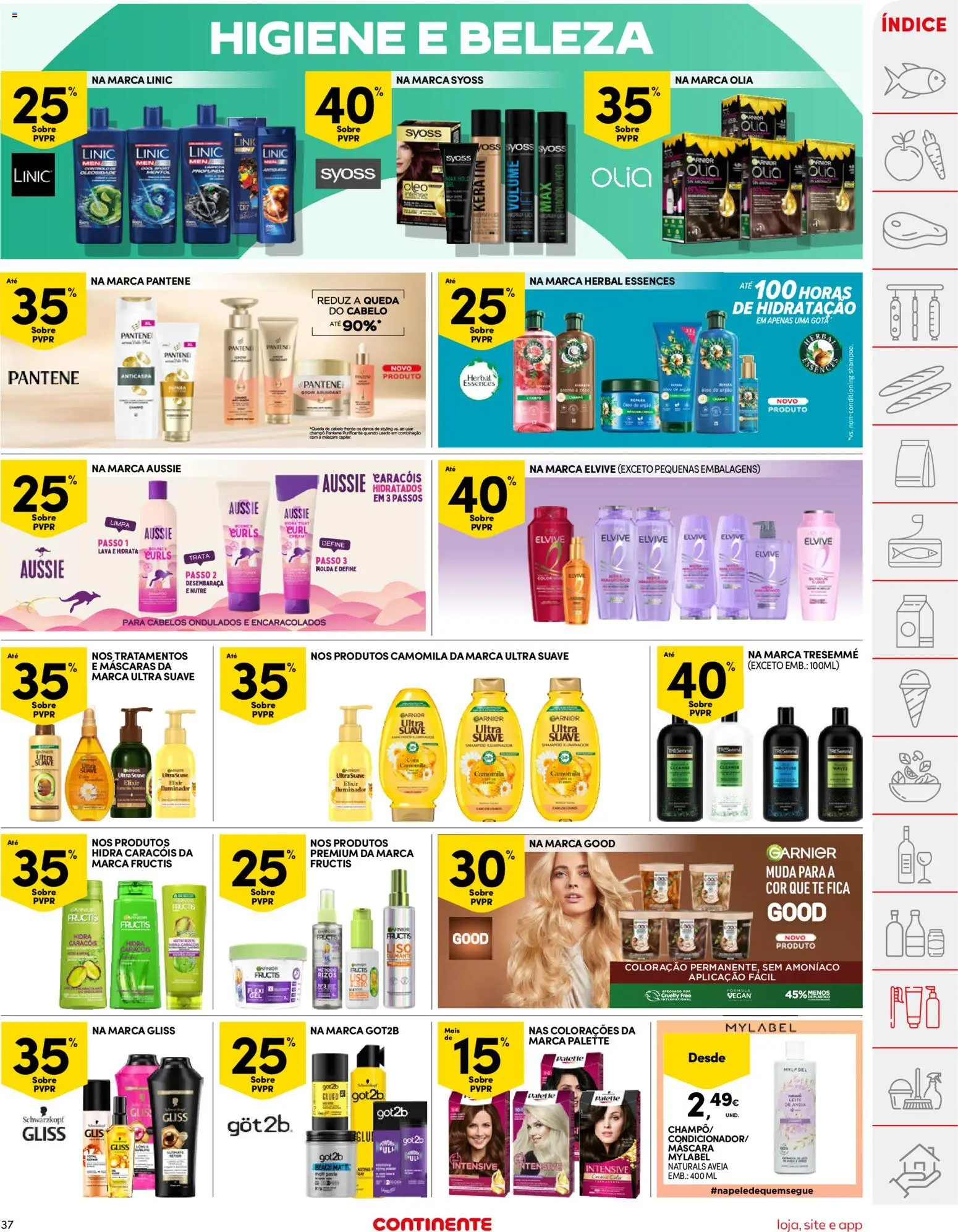Continente folheto │ válido de 19.05.2026 | Página: 37 | Produtos: Iluminador, Shampoo, Leite, Óleo