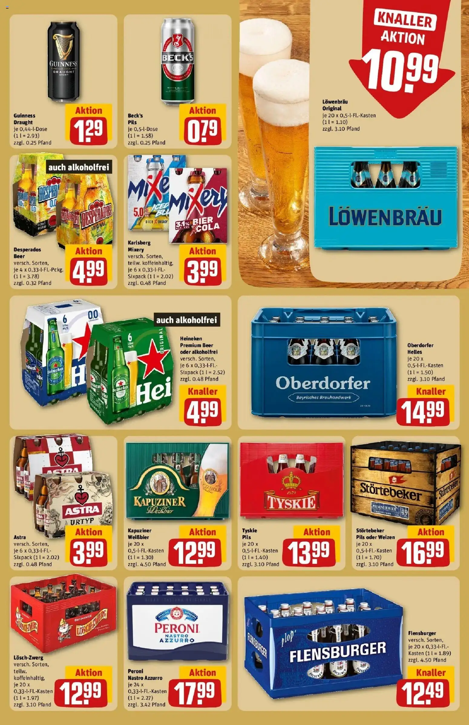 Rewe Prospekt München – gültig ab 13.07.2026 | Seite: 21 | Produkte: Bier, Weißbier, Flensburger, Desperados