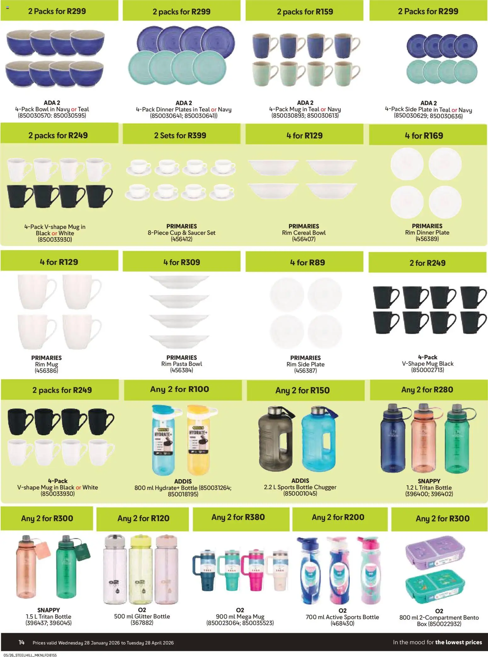 New Makro catalogue – valid from 28.01.2026 | Page: 14 | Products: Plate, Bowl, Box, Pasta