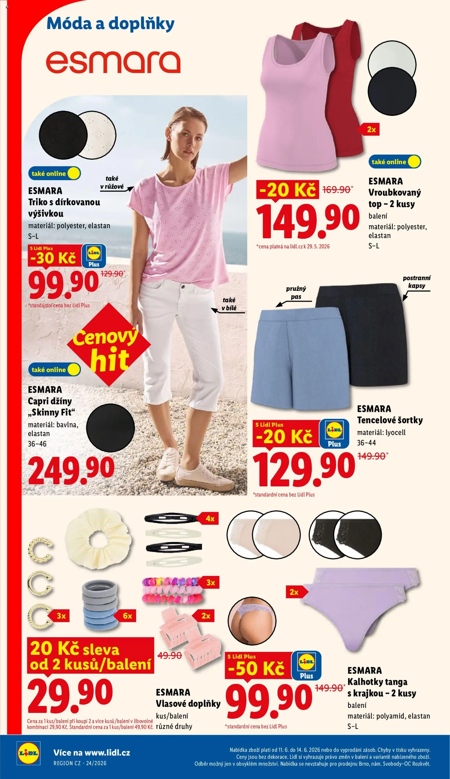 Lidl leták od 11.06.2026 | Strana: 46 | Produkty: Kalhotky, Džíny