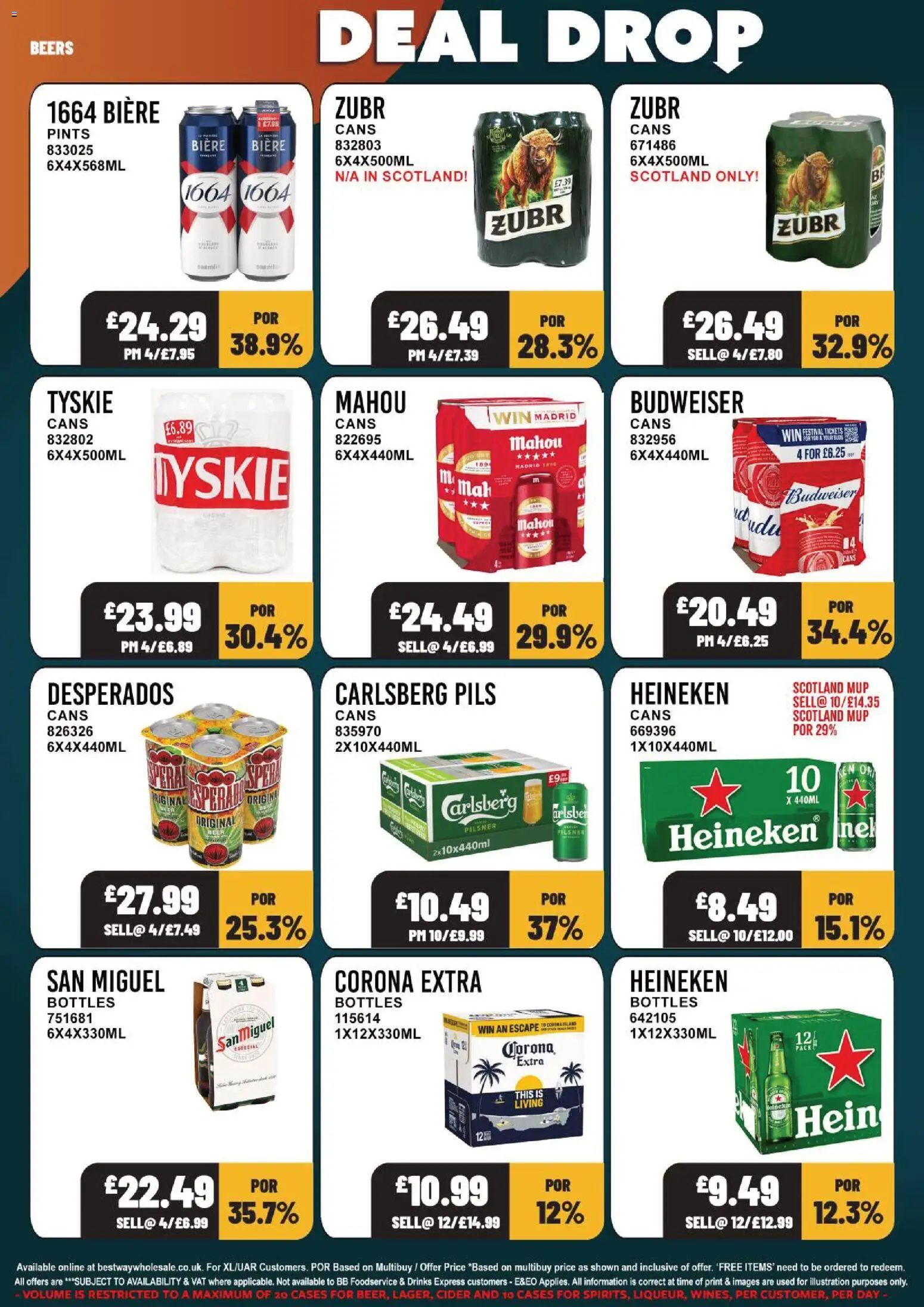{H1} | Page: 2 | Products: Cider, Drinks, Corona Extra, Desperados
