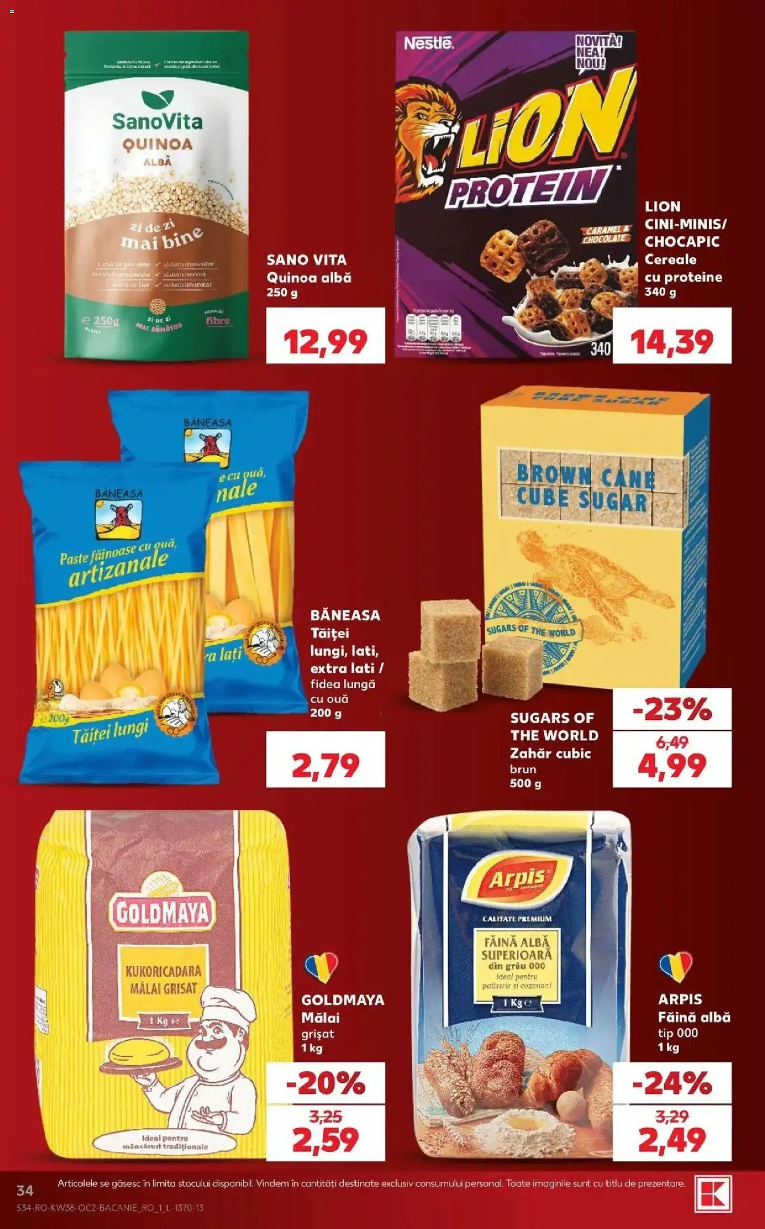 Kaufland Vaslui 16.09.2026 - Revista si Oferta | Pagină: 34 | Produse: Alba, Făină, Mălai, Tip