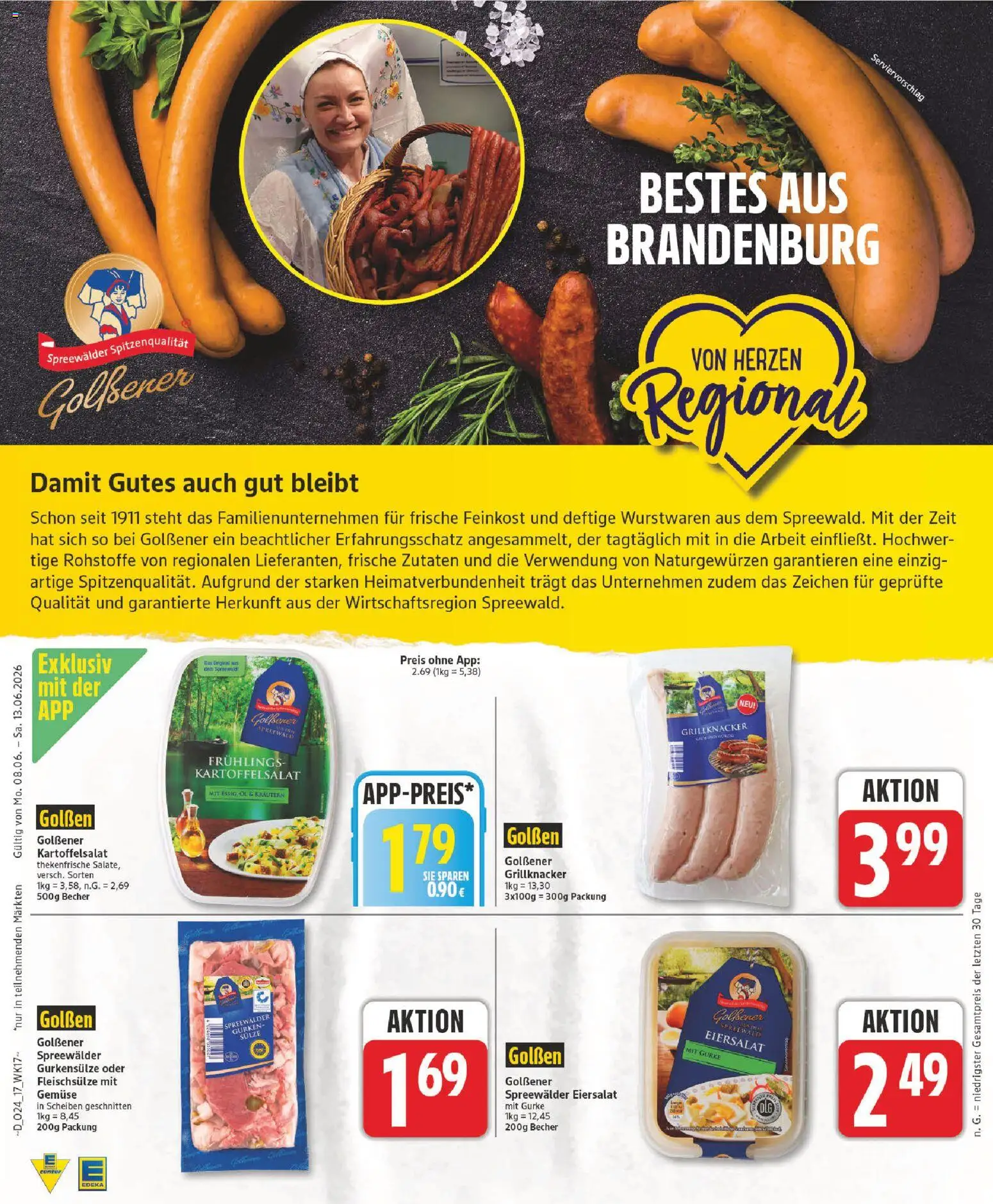 Edeka Prospekt – gültig ab 08.06.2026 | Seite: 17 | Produkte: Öl, Gemüse, Gurken