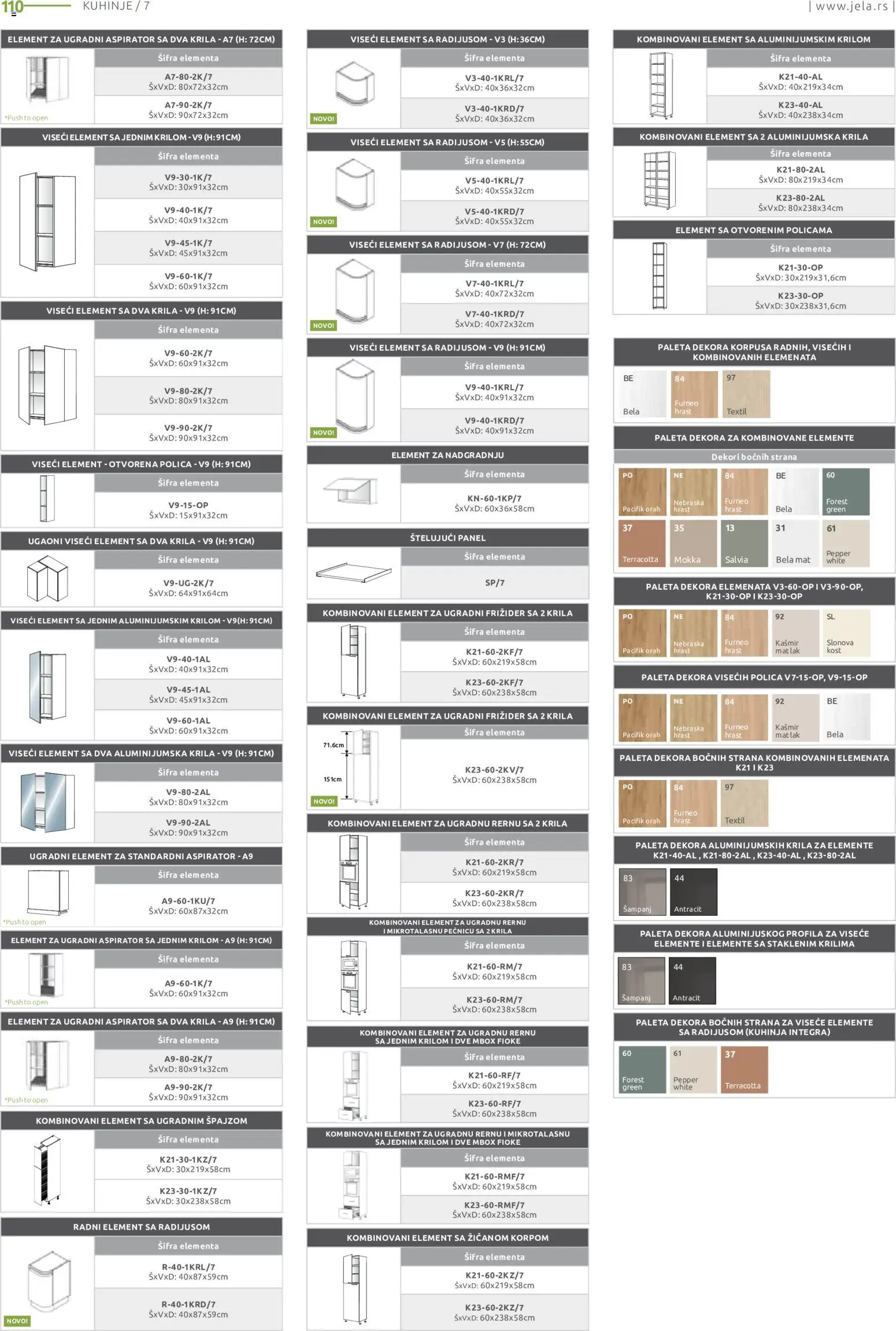 Jela katalog - važi od 06.10.2026 | Strana: 110 | Proizvode: Polica, Kuhinja, Orah, Aspirator