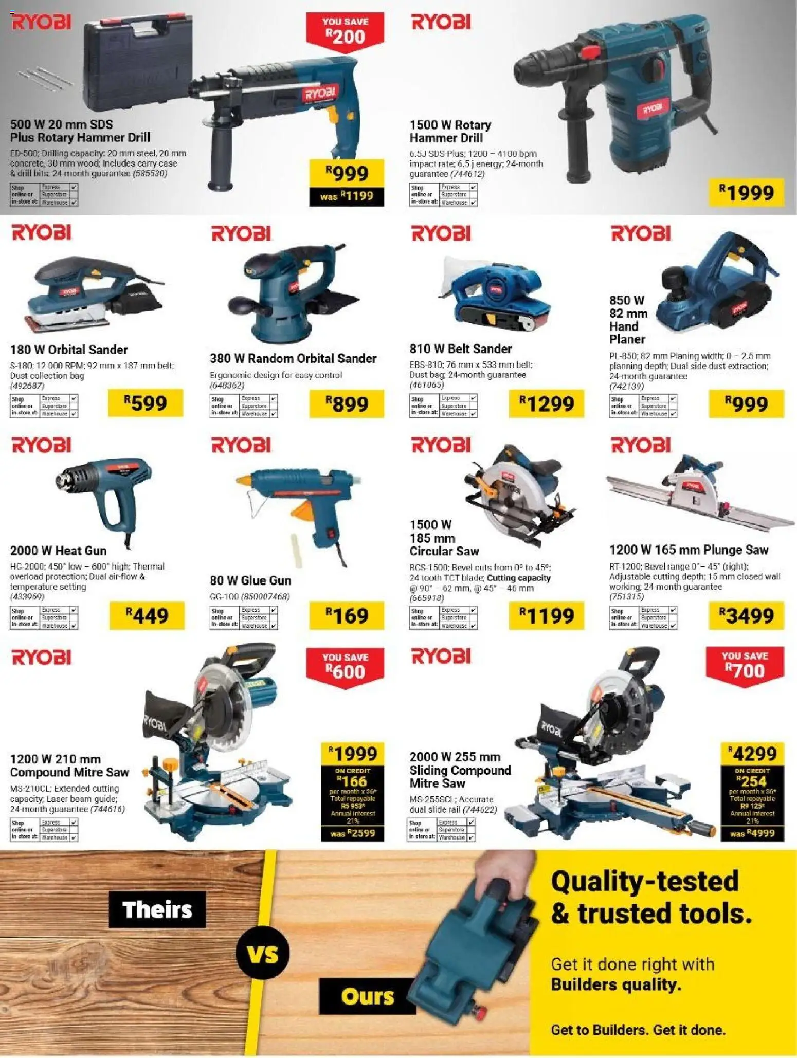 New Builders catalogue – valid from 06/10/2026 | Page: 37 | Products: Belt, Drill, Rotary hammer, Hammer