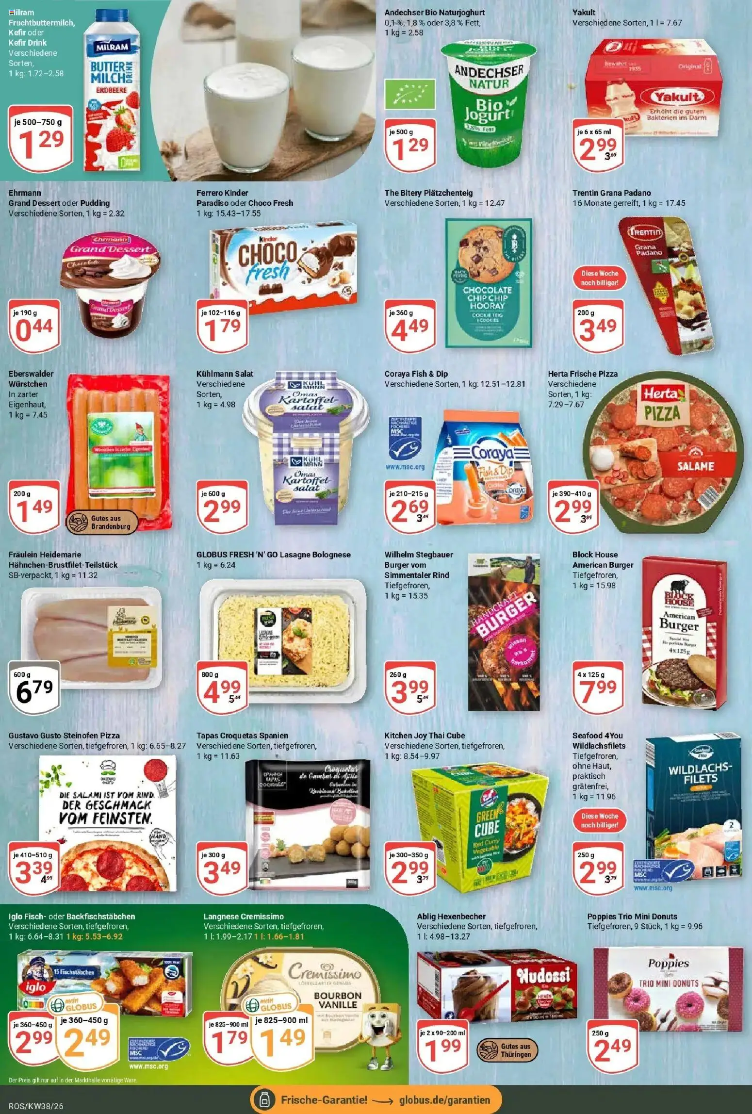Globus Prospekt Lambrechtshagen (ab 14.09.2026) » Angebote online | Seite: 10 | Produkte: Cremissimo, Pudding, Vanille, Salami