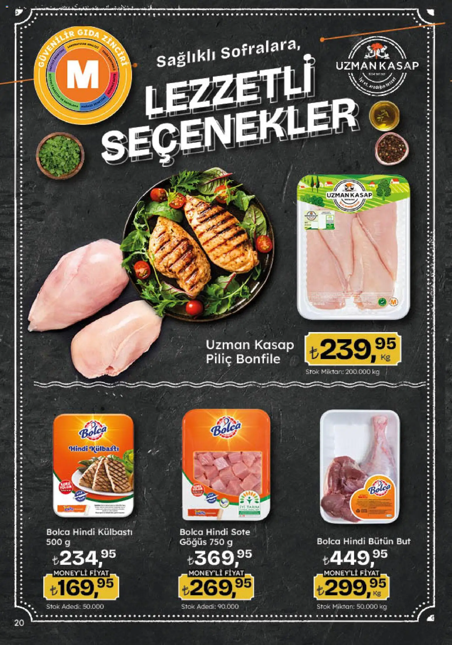 Migros Katalog - 5M Migroskop Dijital - 20 Ağustos 2026 tarihinden itibaren geçerlidir | Sayfa: 20 | Ürünler: Piliç, Piliç bonfile, Bonfile