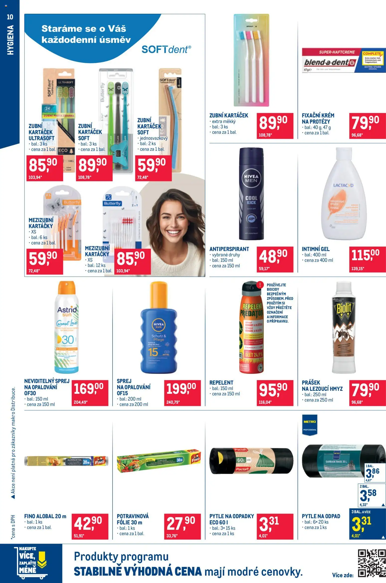 Makro leták - Nepotravinové zboží od 03.06.2026 | Strana: 10 | Produkty: Nivea, Fólie, Repelent, Pytle na odpadky