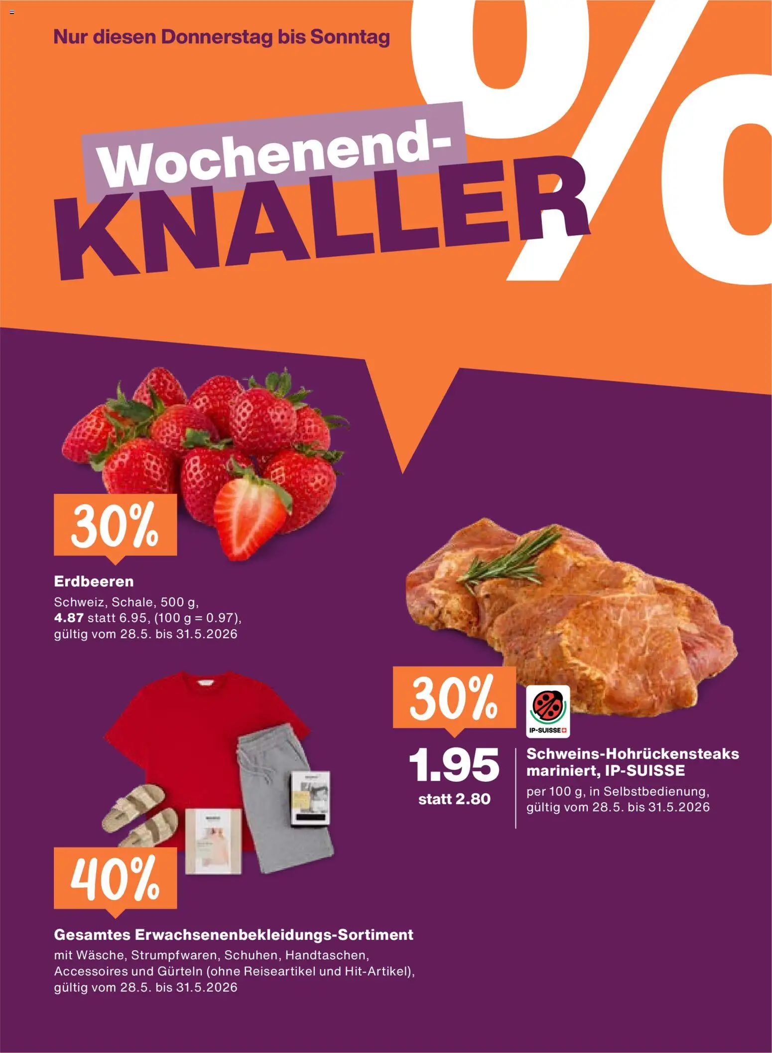 Migros aktionen – gültig ab 28.05.2026 | Seite: 24 | Produkte: Erdbeeren