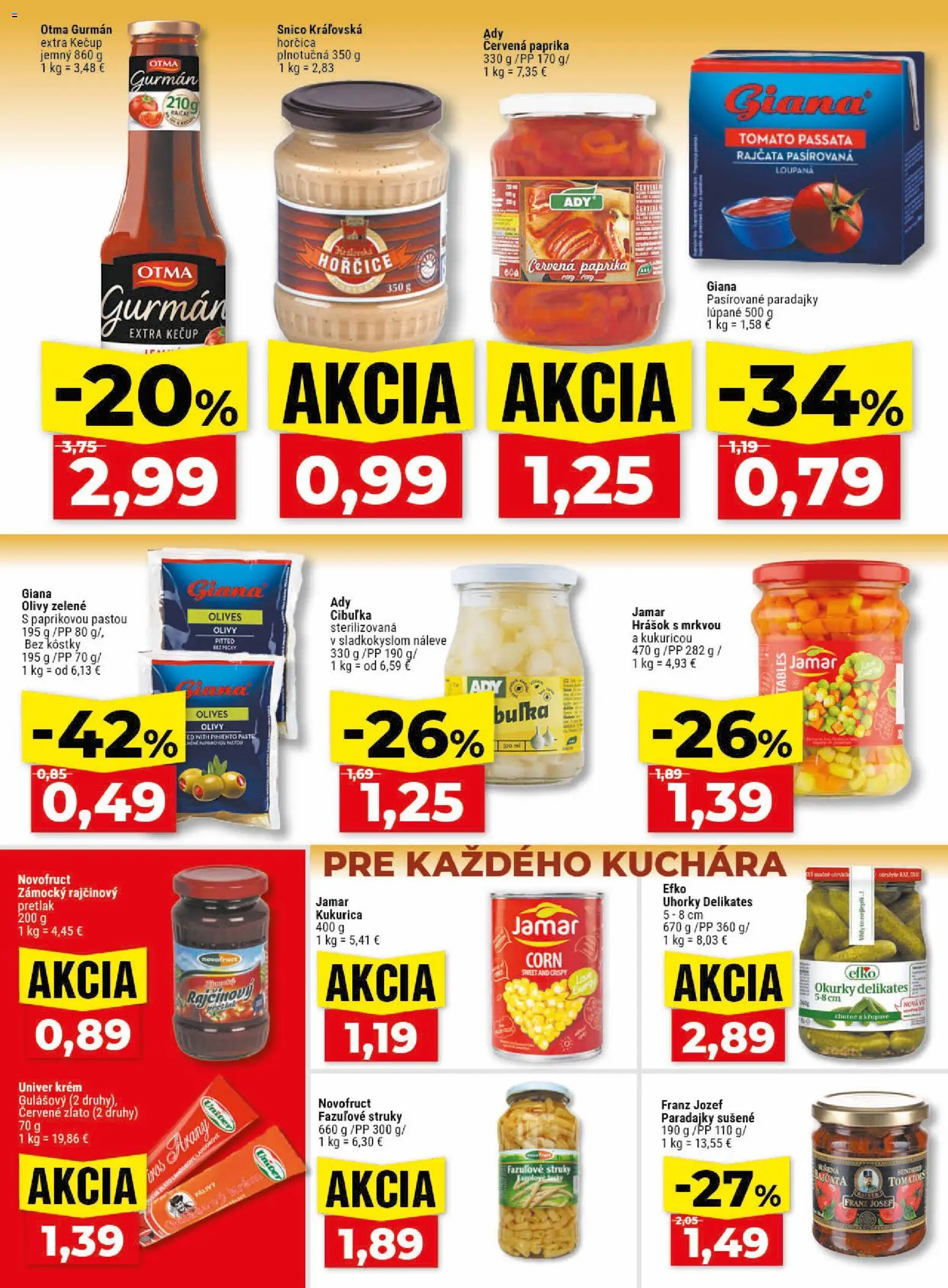 Nové Klas akcie – leták je platný od 25.05.2026 | Strana: 15 | Produkty: Paprika, Paradajky, Hrášok, Krém