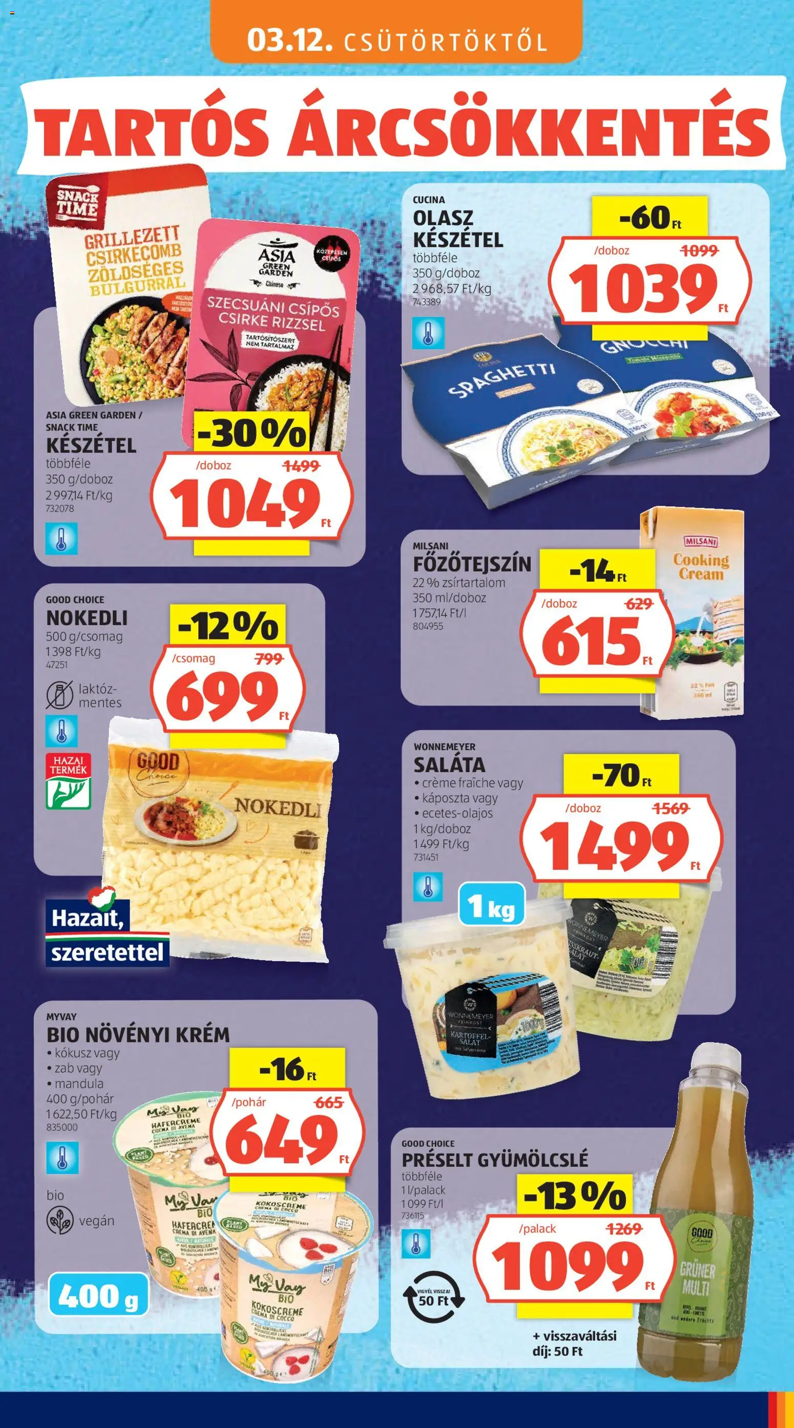 Aldi akciós ujság - amely érvényes a következő dátumtól: 03.05.2026 | Oldal: 39 | Termékek: Káposzta, Creme fraiche, Saláta, Készétel
