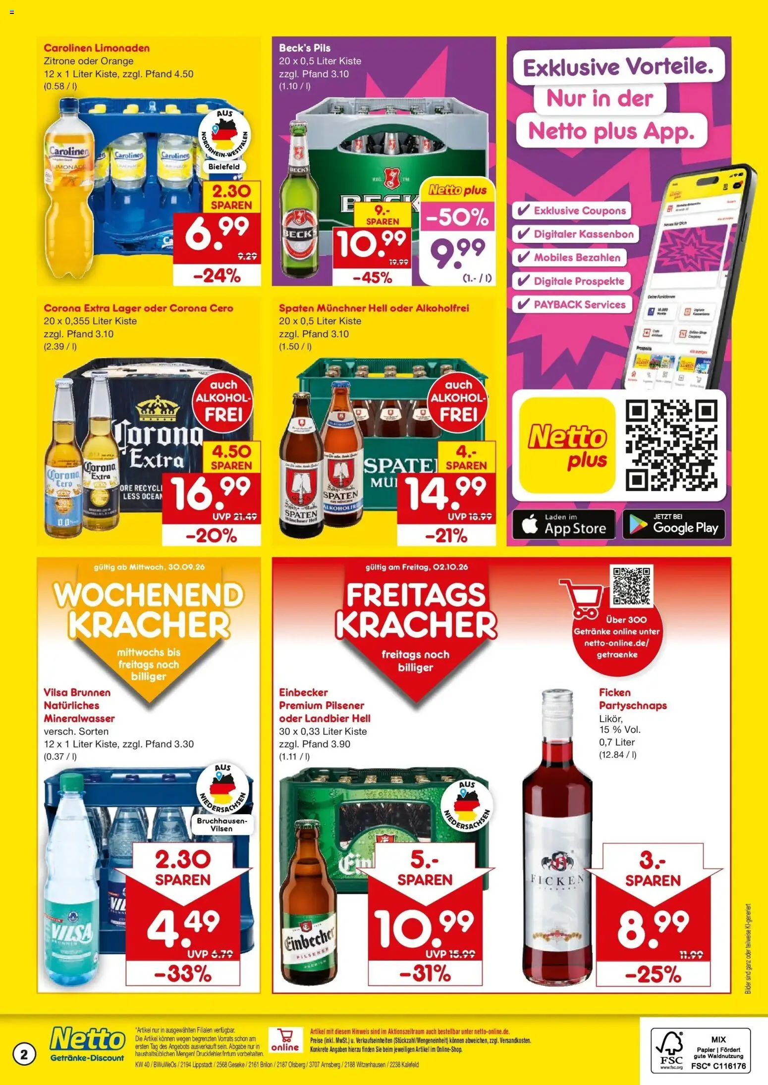 Netto Marken-Discount Prospekt Lippstadt – gültig ab 28.09.2026 | Seite: 2 | Produkte: Pils, Bilder, Alkohol, Zitrone