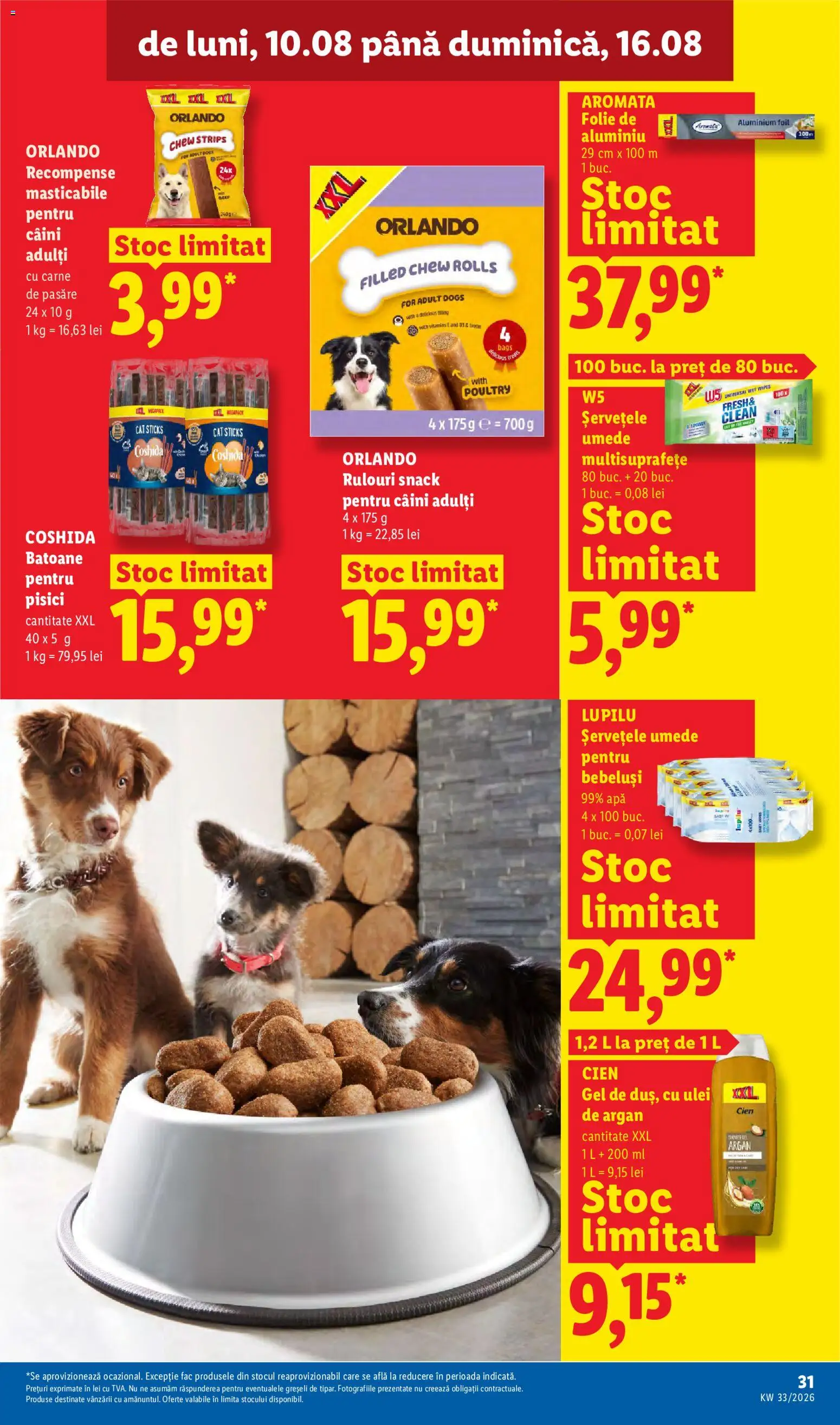 Noul catalog Lidl – valabil de la 10.08.2026 | Pagină: 31 | Produse: Baby, Clean, Cien, Ulei