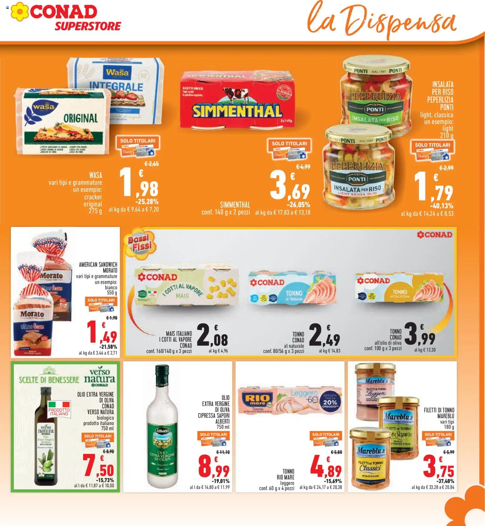 Volantino Conad del 07.05.2026 | Pagina: 19 | Prodotti: Insalata, Olio, Tonno, Olio extra vergine