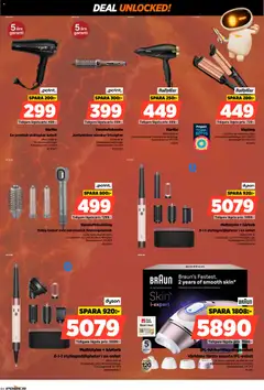Power erbjudanden - Förhandsvisning av reklamblad från butik Power aktuell från 21/09/2026 | Sida: 44 | Produkter: Locktång, Hårtork, Topp, Kabel