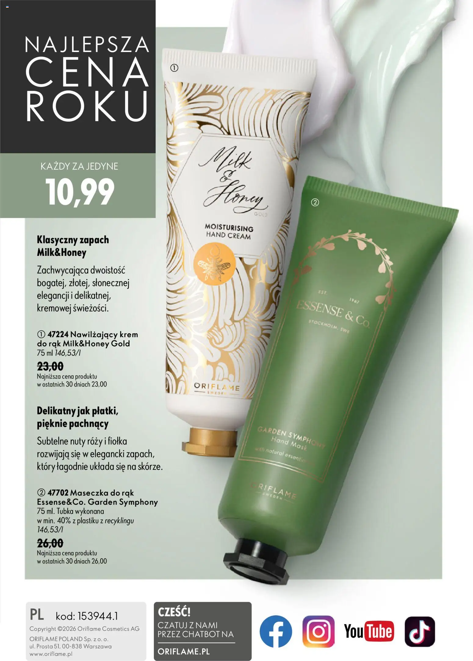 Oriflame Katalog 13 2026 od 09.09.2026 | Strona: 148 | Produkty: Zapach, Krem do rąk, Krem
