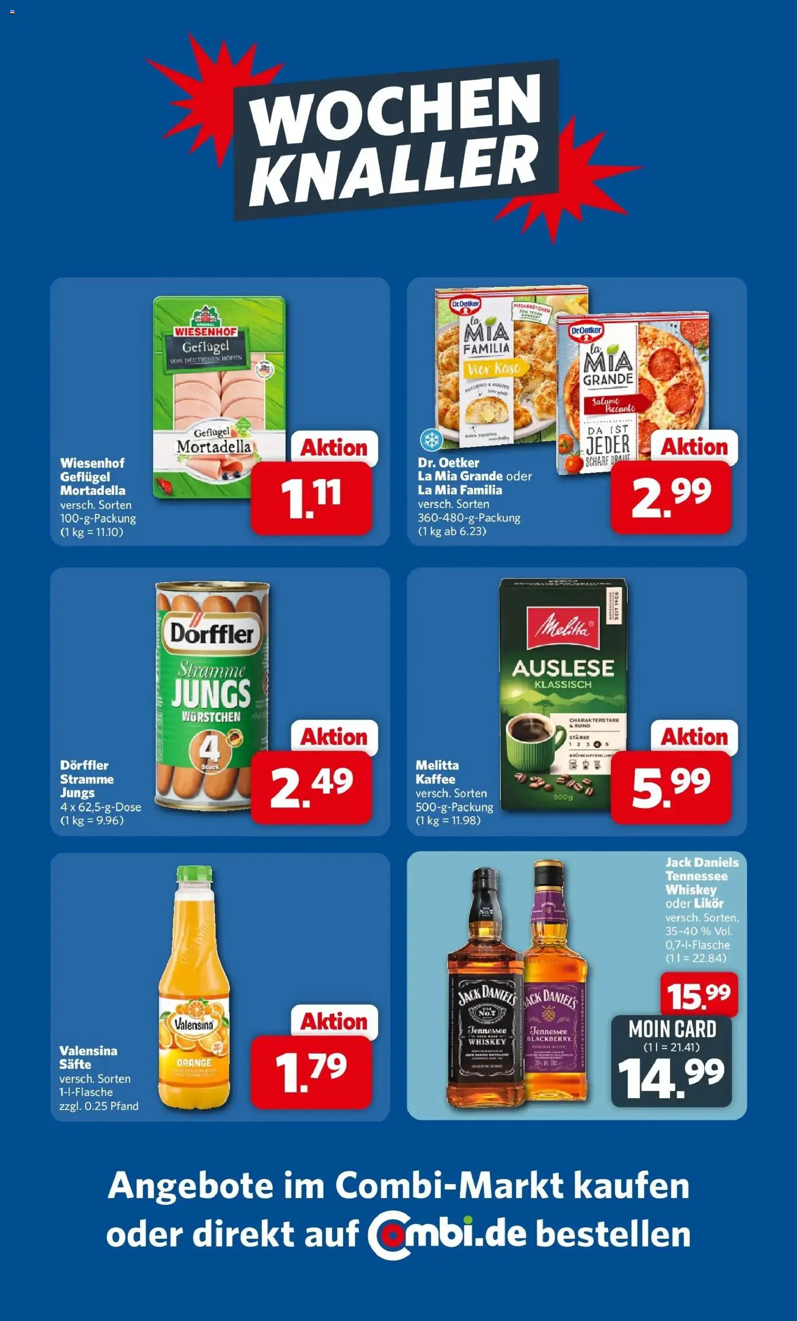 Combi Prospekt Rheine (ab 05.10.2026) zum Blättern | Seite: 28 | Produkte: Kaffee, Likör, Jack Daniel's, Whiskey