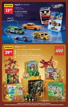 Pogląd oferty "Klocki LEGO®, Do wyboru zestawy w cenie 29,99 zł/opak.: 42218, 31376, 31377; 42225, 60486, 10477, 71851. Do wyboru zestawy w cenie 79,90 zł/opak.: 10475, 31379, 42682, 76334, 11221, 21592, 31163" - ważna od 29.10.2026 | Strona: 97 | Produkty: Hot wheels, Lego, Lego Minecraft, Duplo